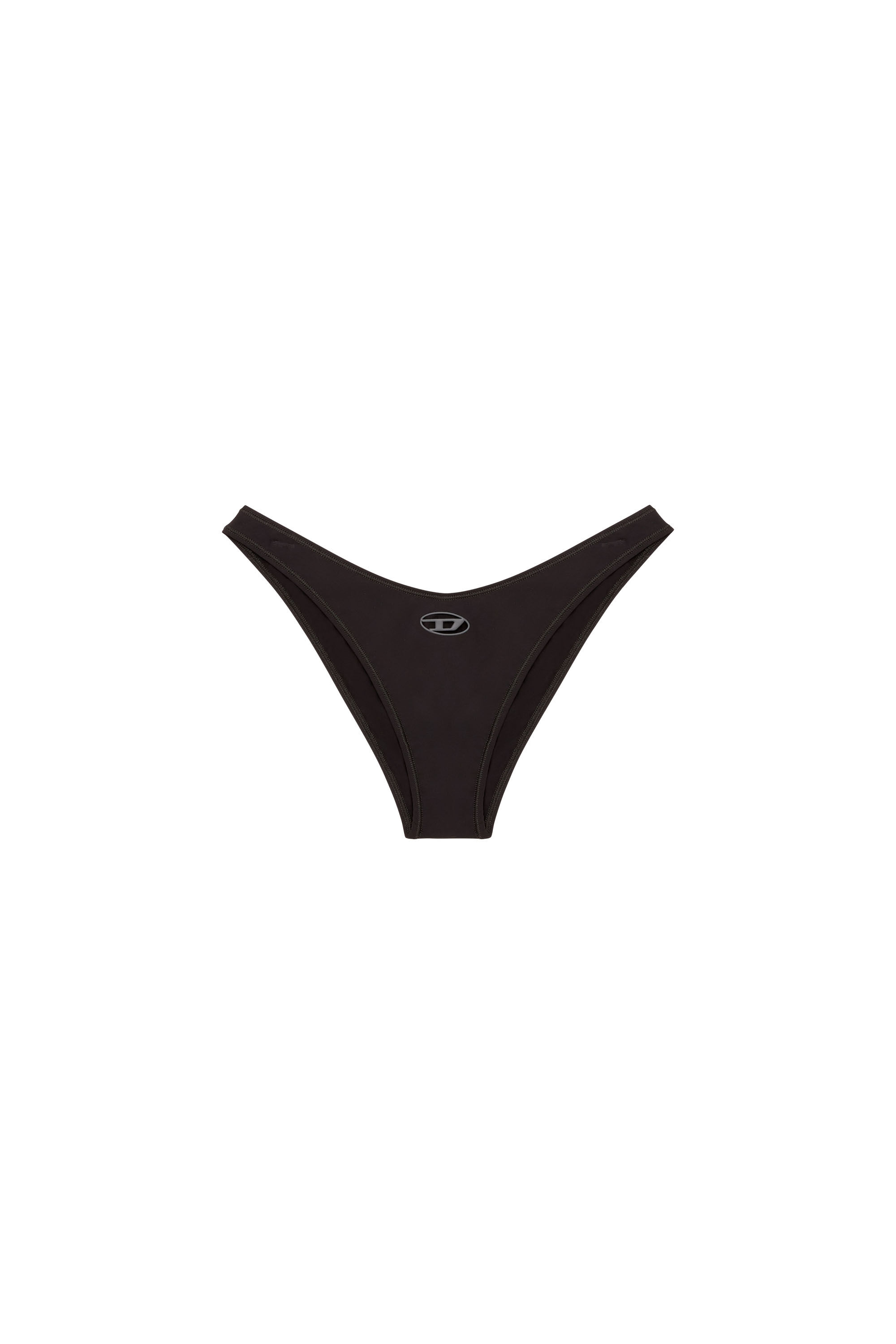 Diesel - PUNCHY-UTLT, Woman's Microfibre briefs with cut-out logo in Black - 2
