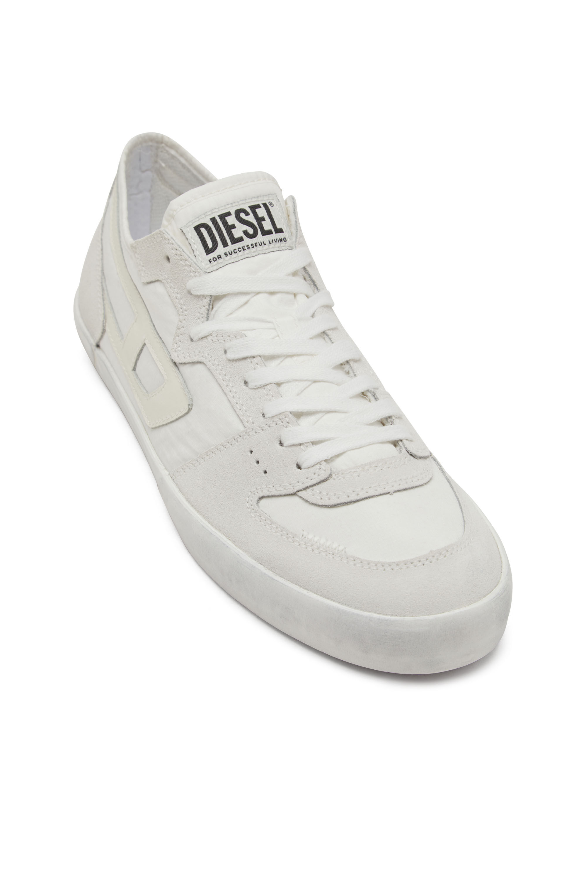 Diesel - S-LEROJI D-1 LOW, Man's S-Leroji D-Sneakers in padded ripstop and suede in White - 5