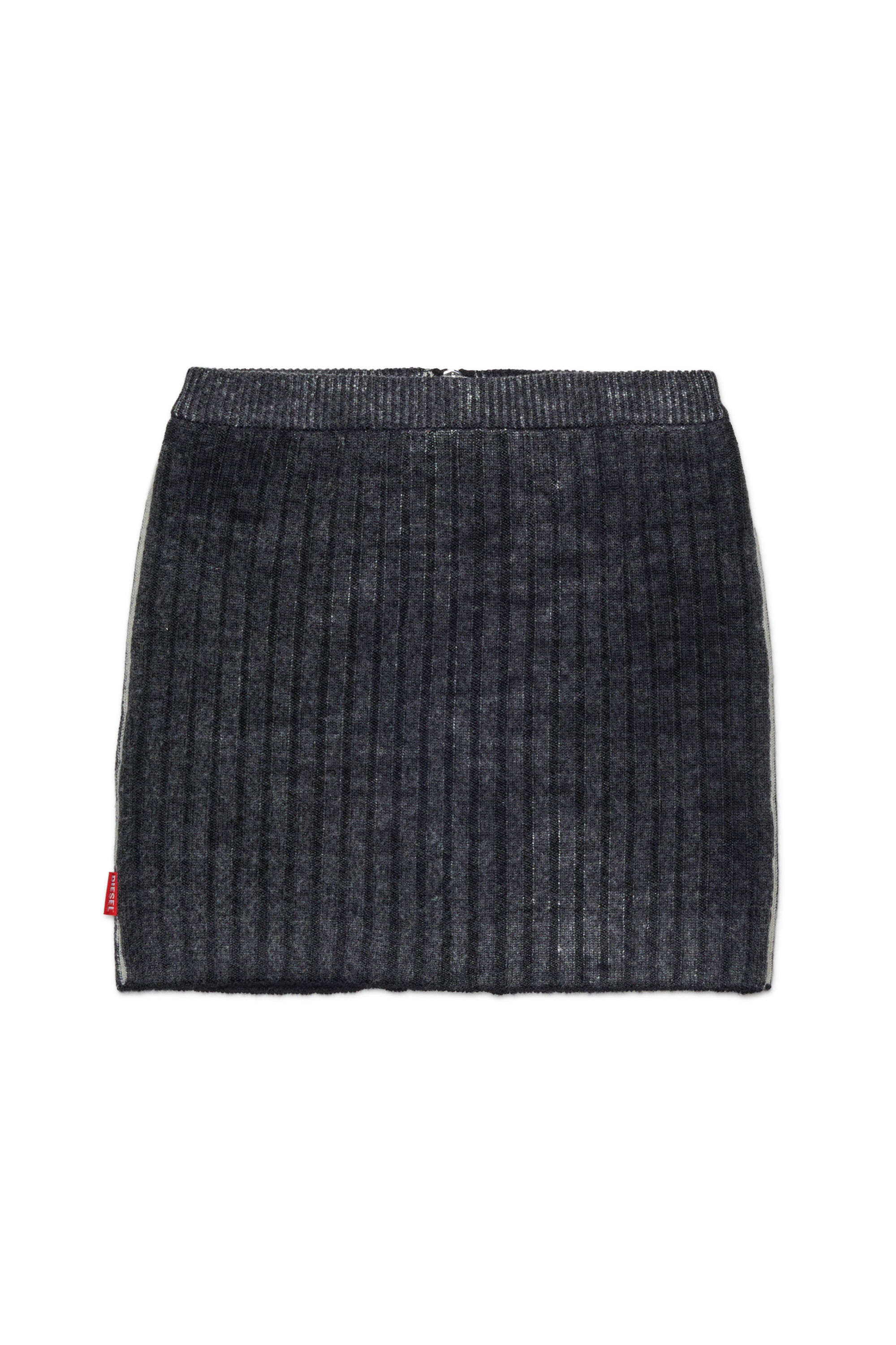 Diesel - GMASI, Woman's Wool skirt with central zipper in Black - 2