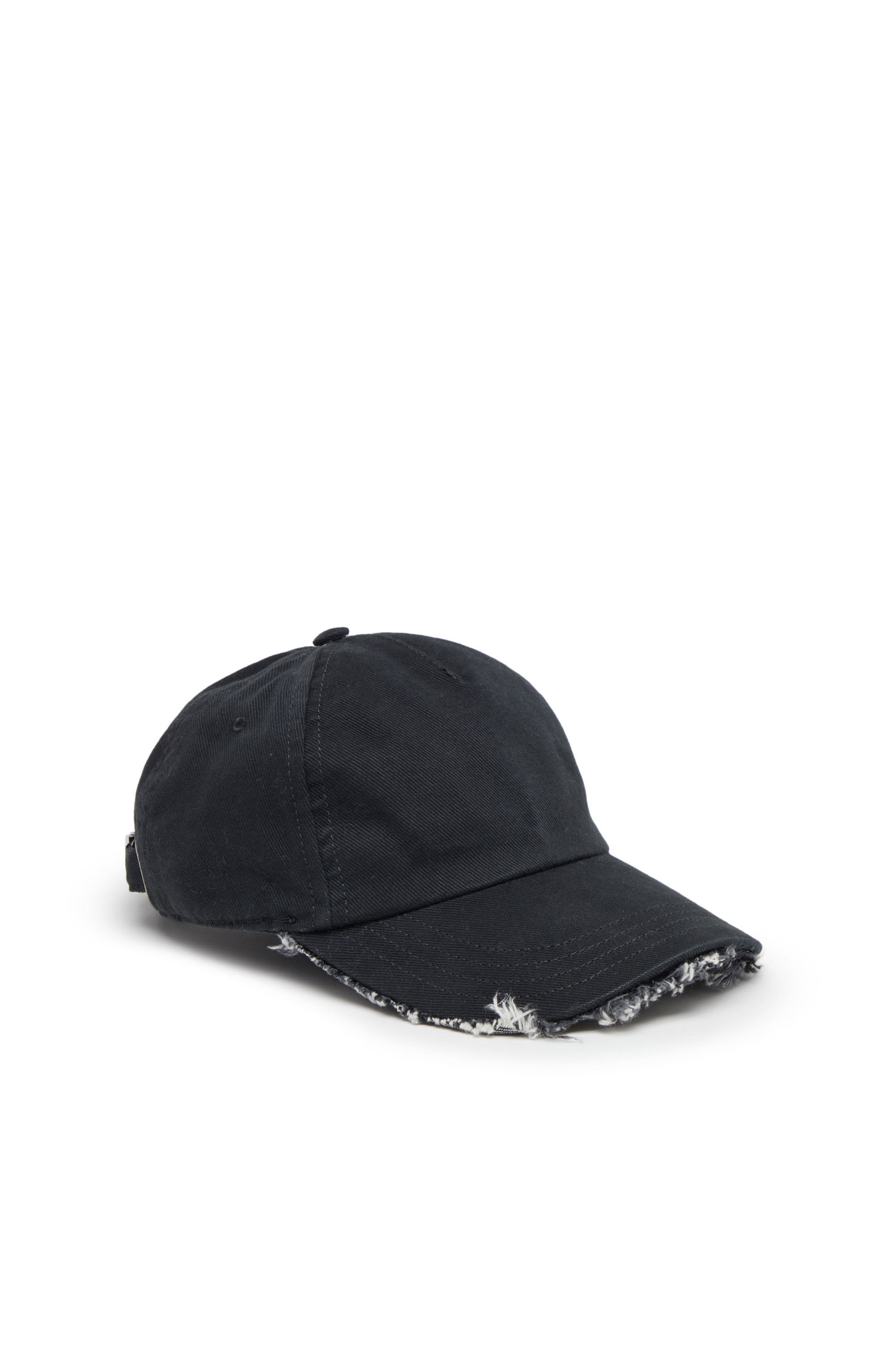 Diesel - C-OBIK, Man Baseball cap with denim-trimmed peak in Black - Image 1