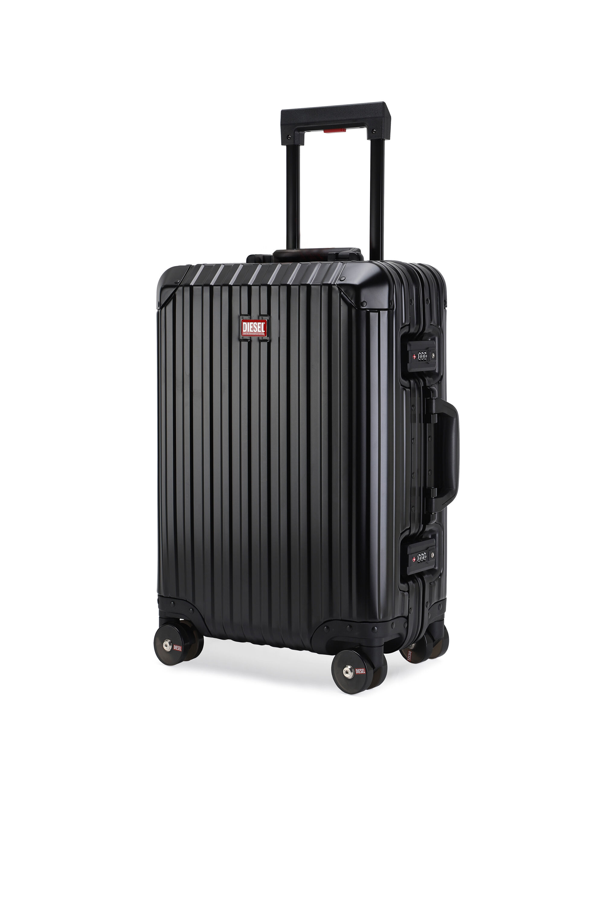Diesel - DIESEL ALUMINUM TROLLEY- DSL002, Unisex's Aluminum suitcase size S in Black - 5
