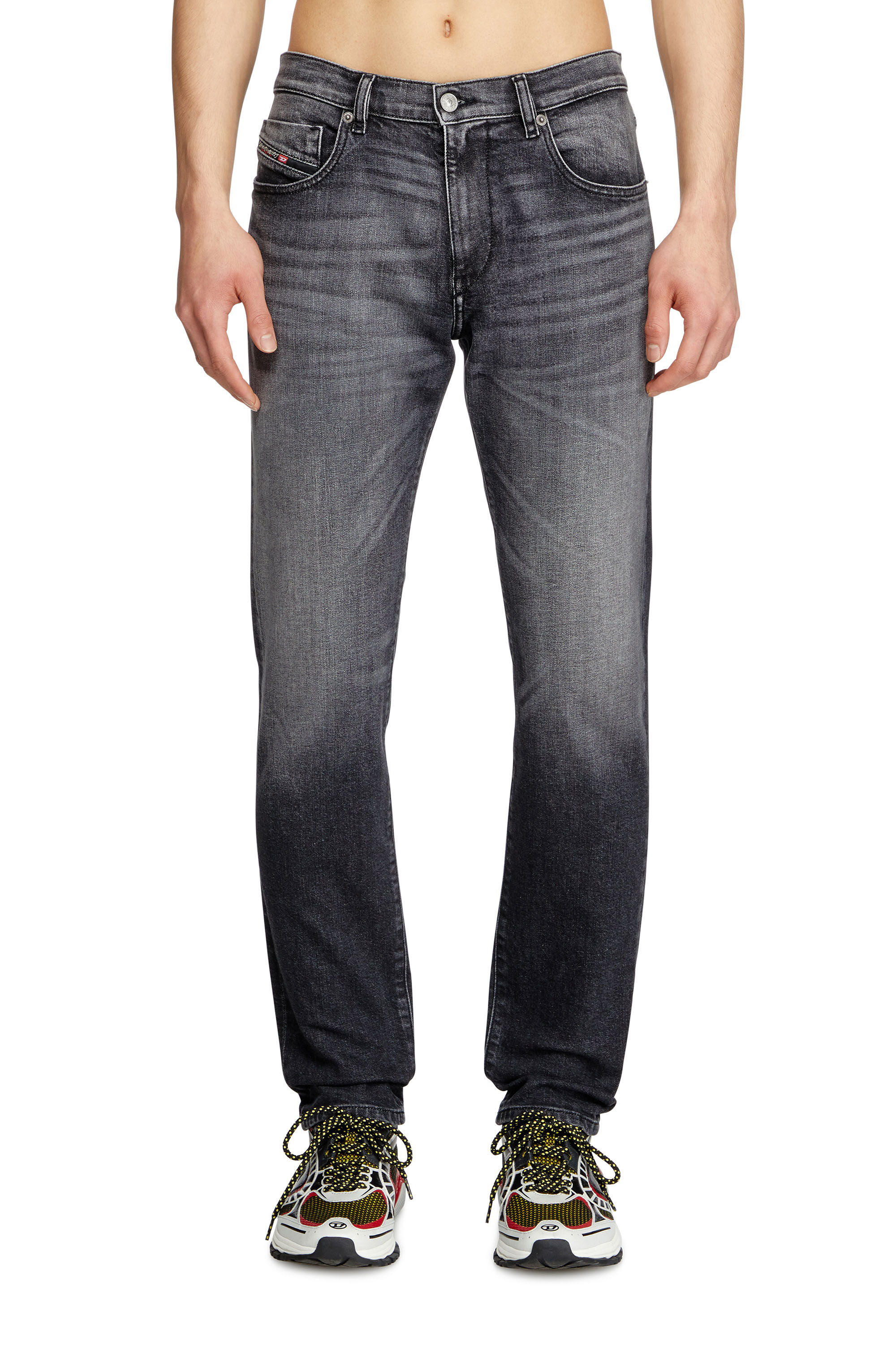 Diesel - Man's Slim Jeans 2019 D-Strukt 09L52, Black/Dark grey - 3