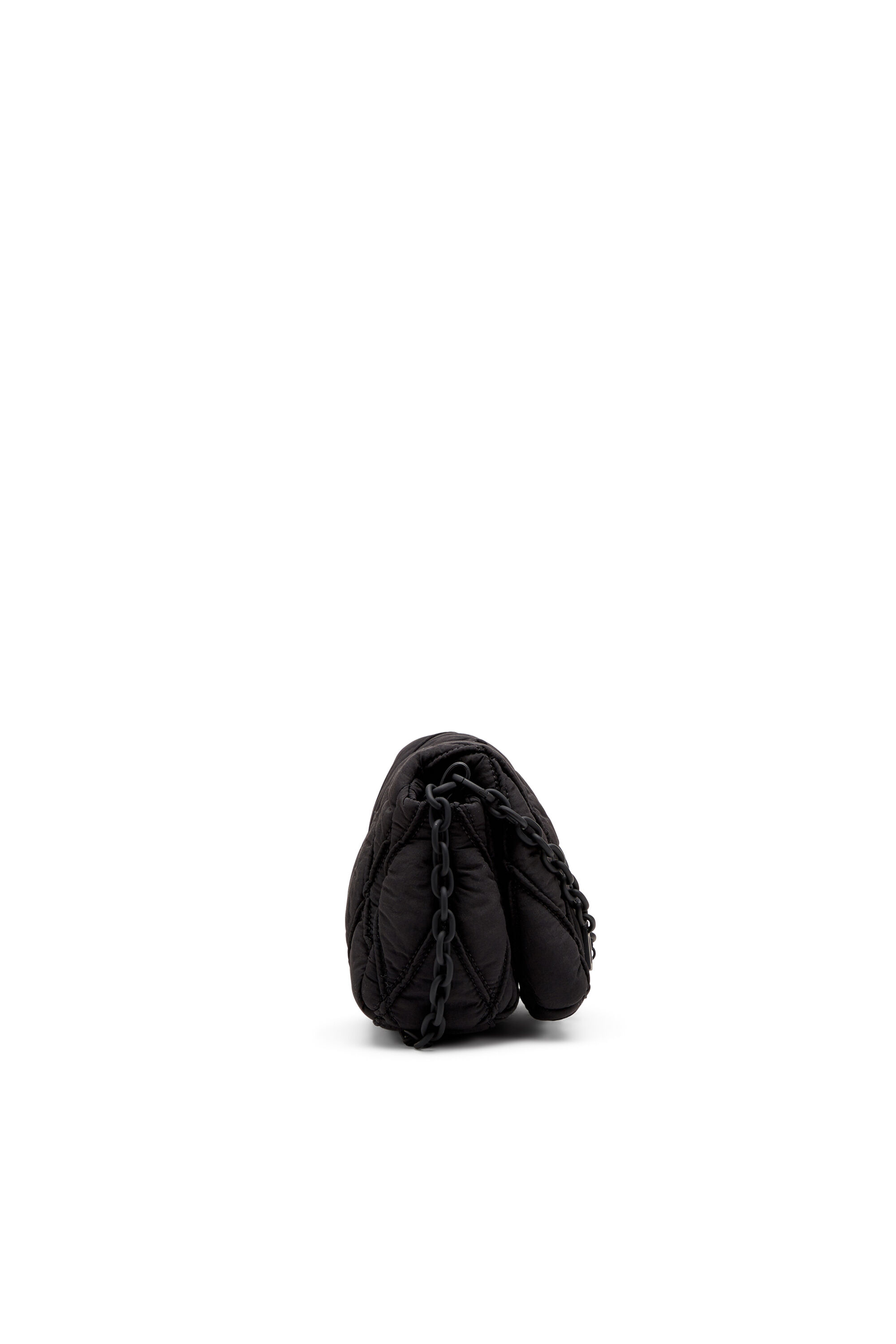 Diesel - CHARM-D SHOULDER S, Woman's Charm-D S-Small shoulder bag in quilted nylon in Black - 4