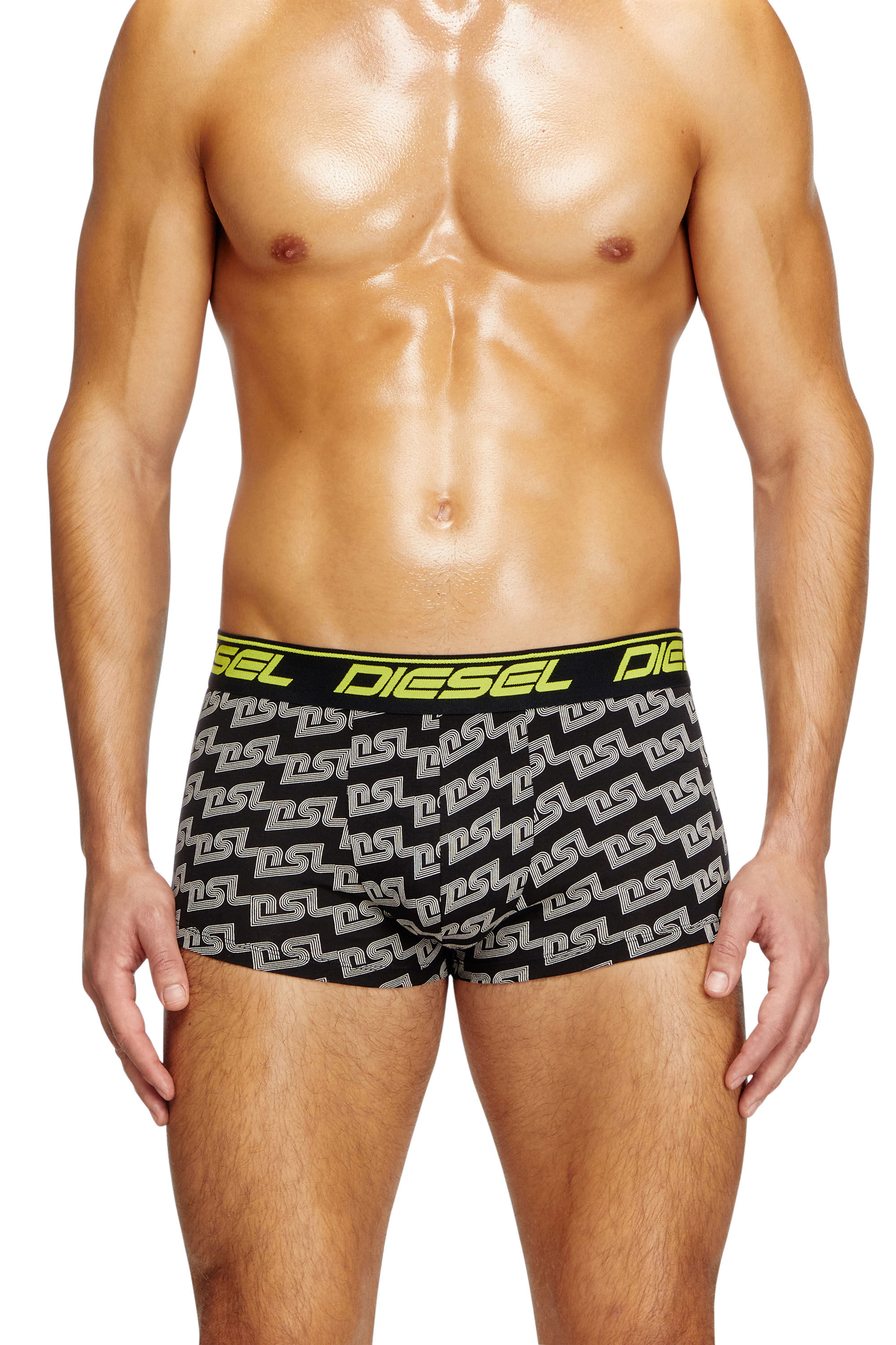 Diesel - UMBX-DAMIEN, Man's Boxer briefs with splatter print in Black/Yellow - 3