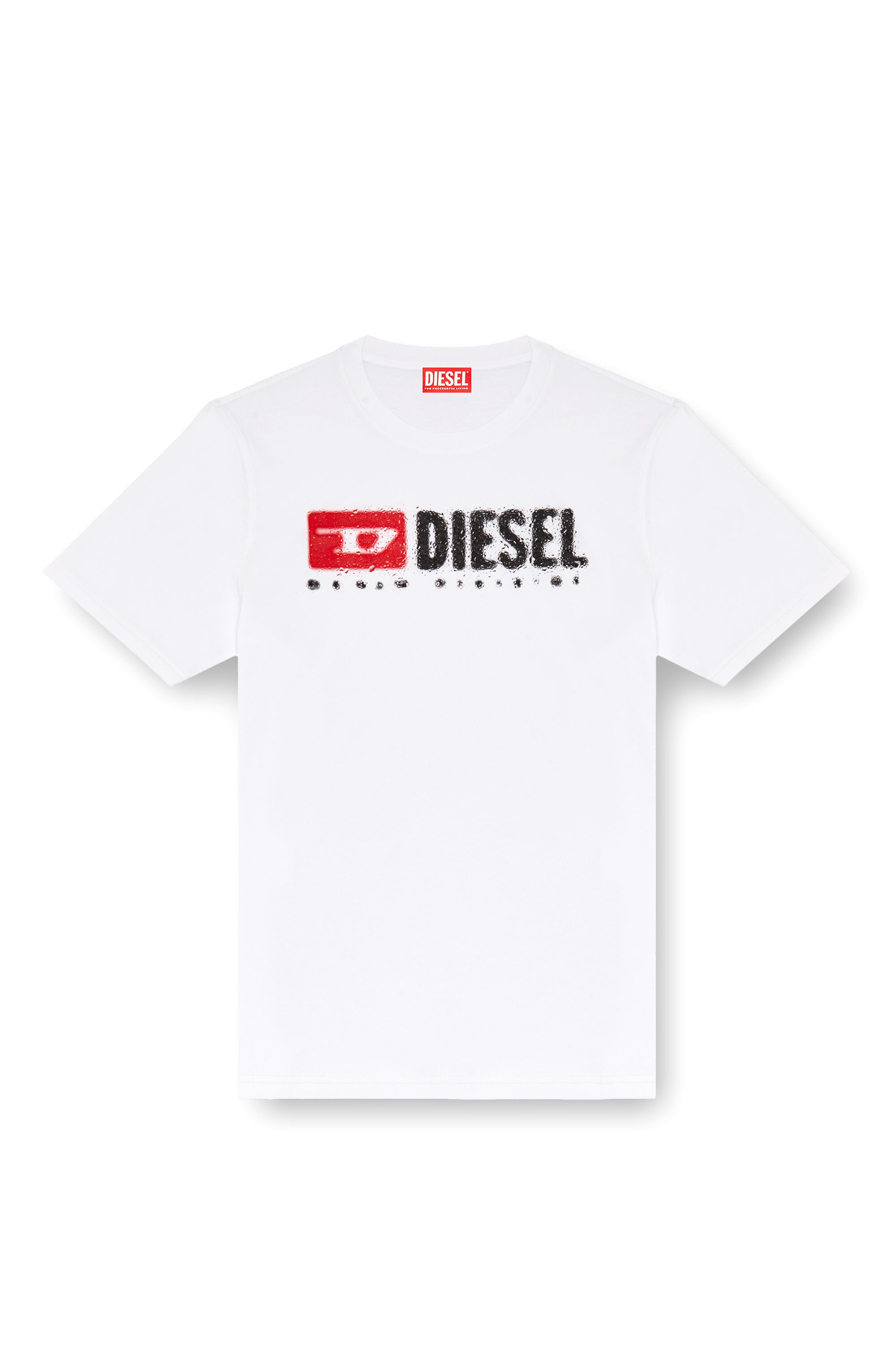 Diesel - T-ADJUST-K14, Man T-shirt with splashed-effect logo in White - Image 2