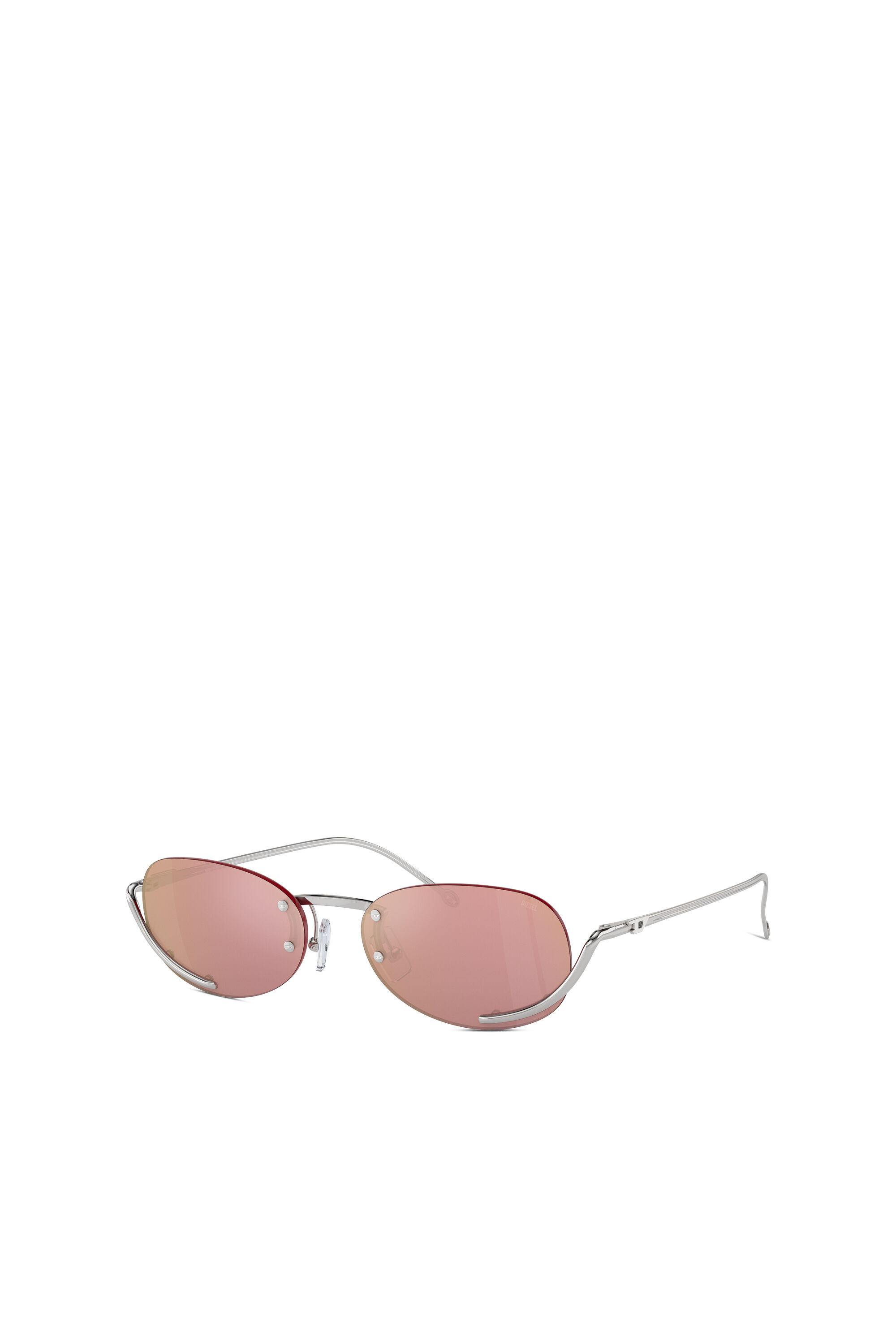 Diesel - 0DL1004, Unisex Oval sunglasses in Pink - Image 5