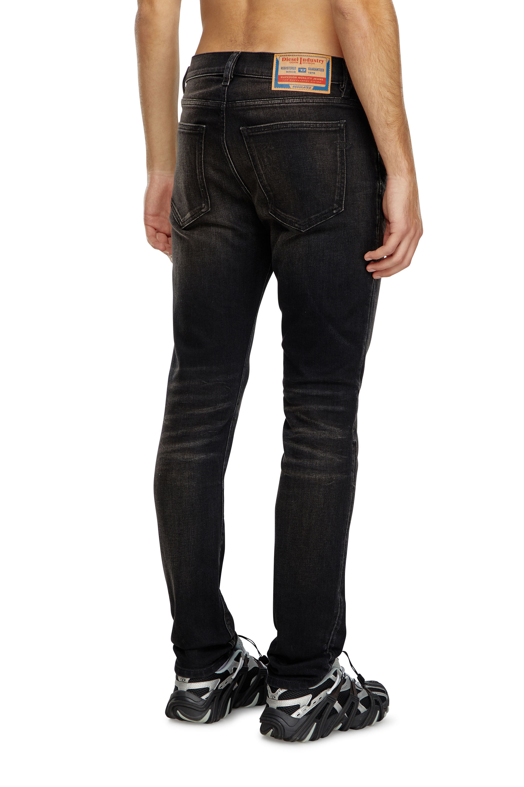 Diesel - Man Slim Jeans 2019 D-Strukt 09J53, Black/Dark grey - Image 4
