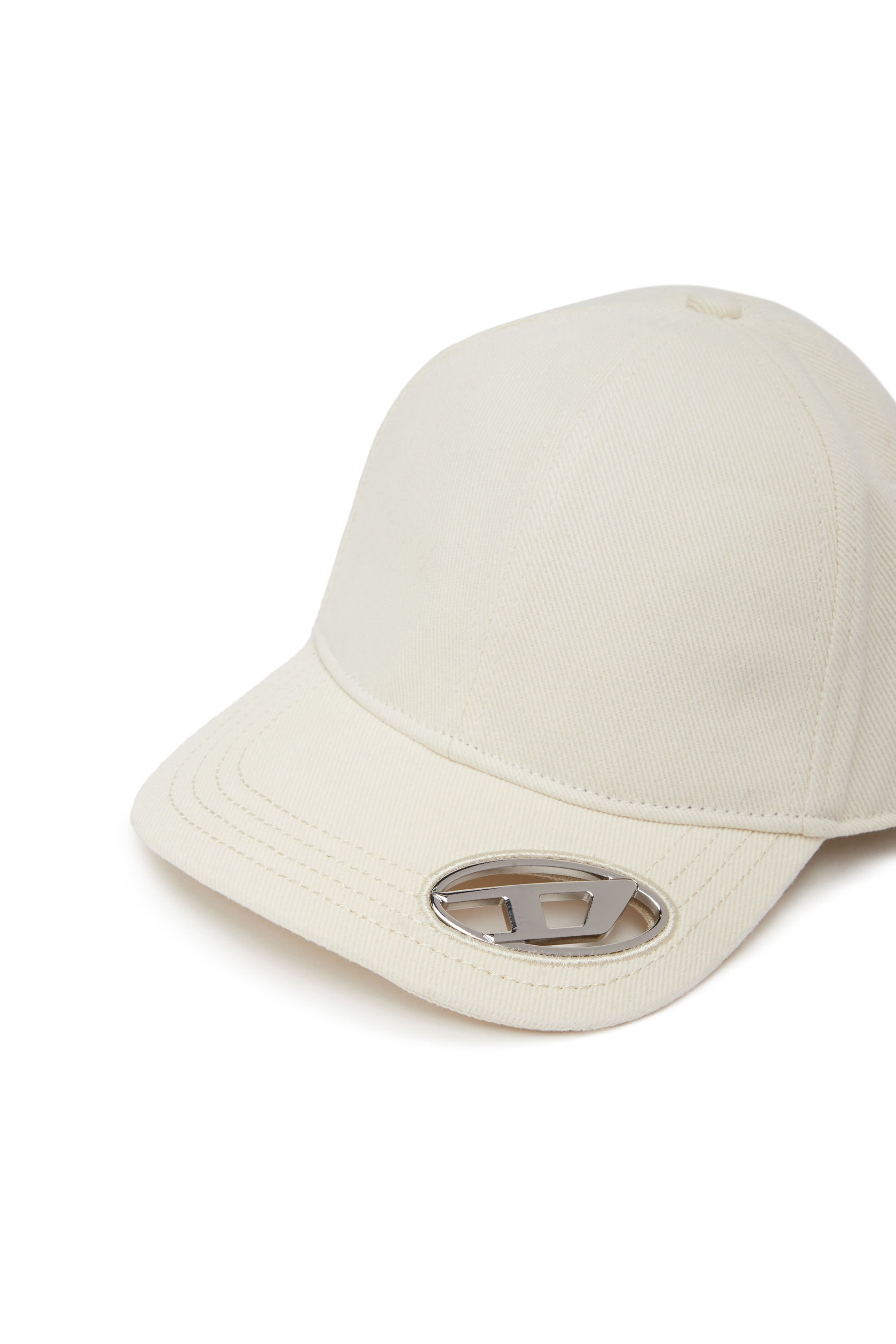 Diesel - C-PLAK, Man Baseball cap with oval D plaque in White - Image 3