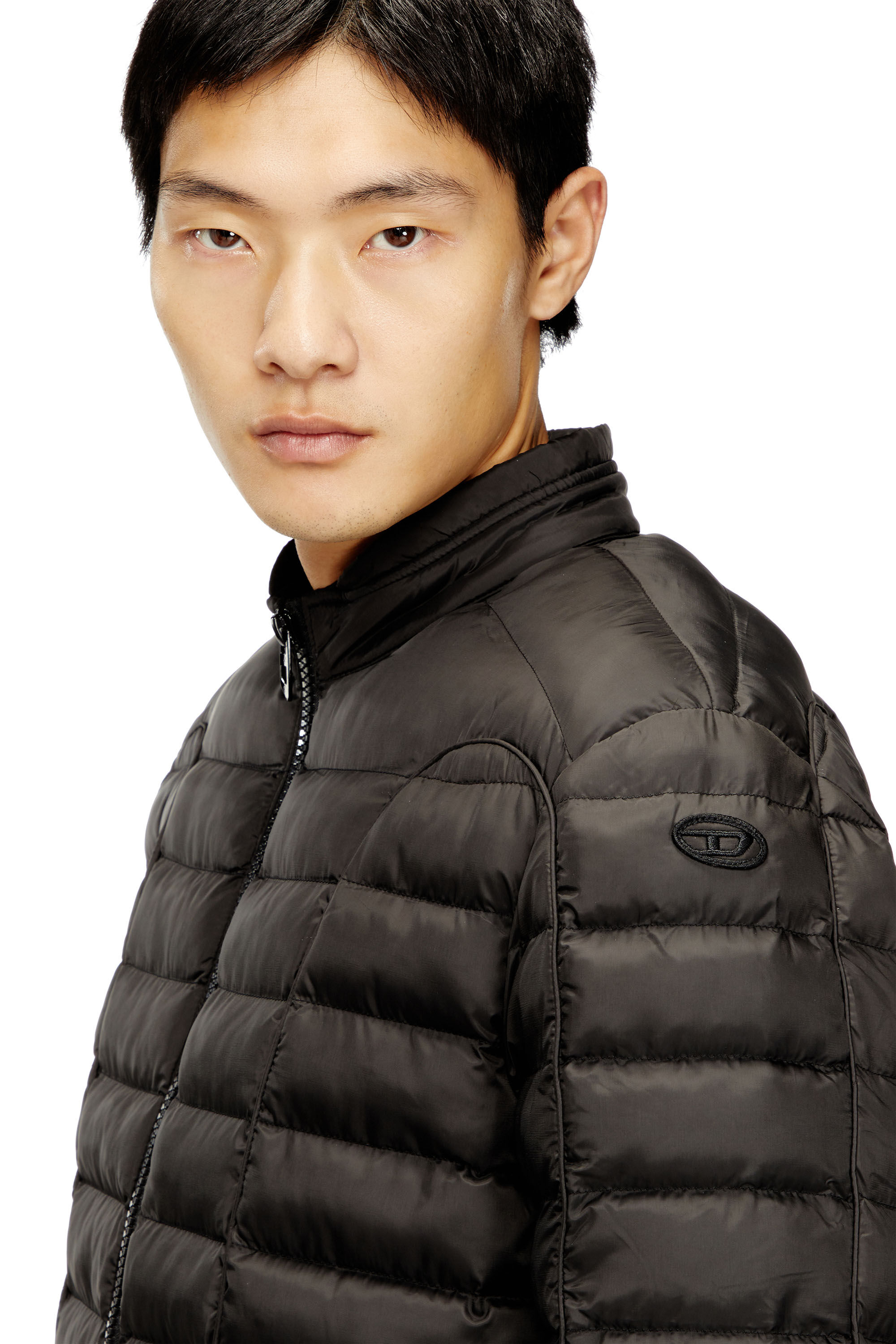 Diesel - W-PILOT, Man's Puffer jacket in light nylon in Black - 5
