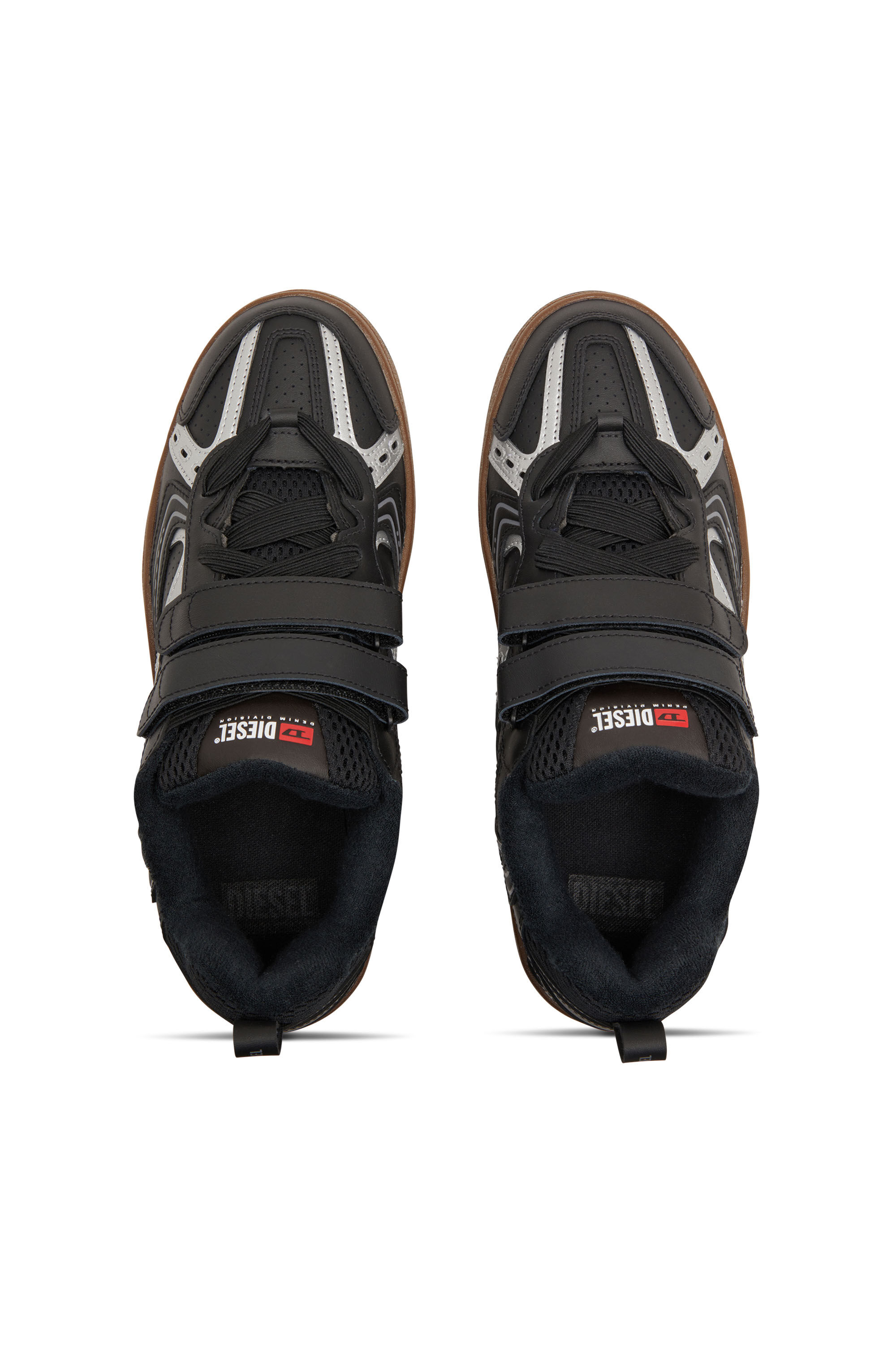 Diesel - S-UKIYO SKT, Man S-Ukiyo-Leather sneaker with straps in Black - Image 4