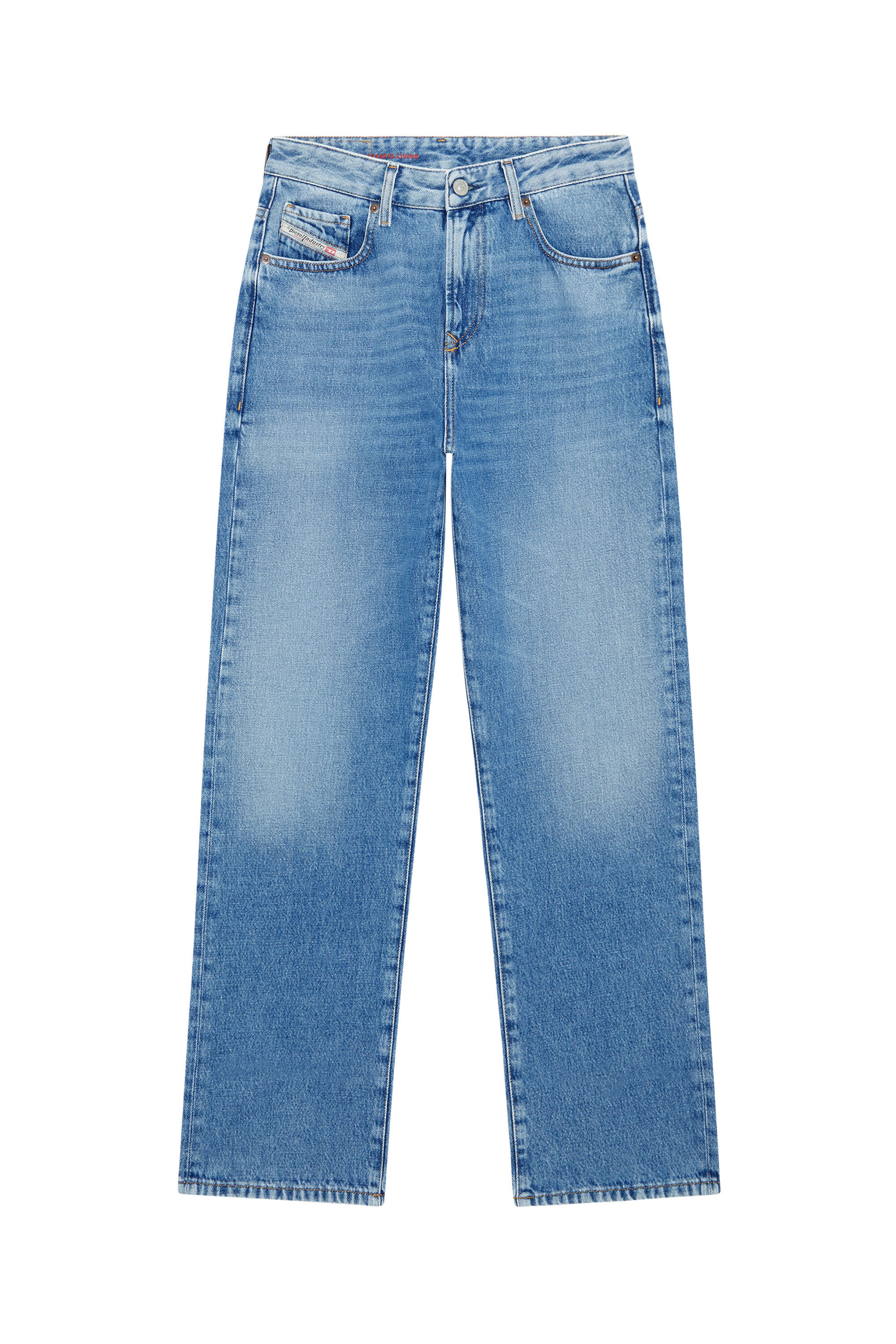 Diesel - Woman Straight Jeans 1999 D-Reggy 09C15, Light Blue - Image 2