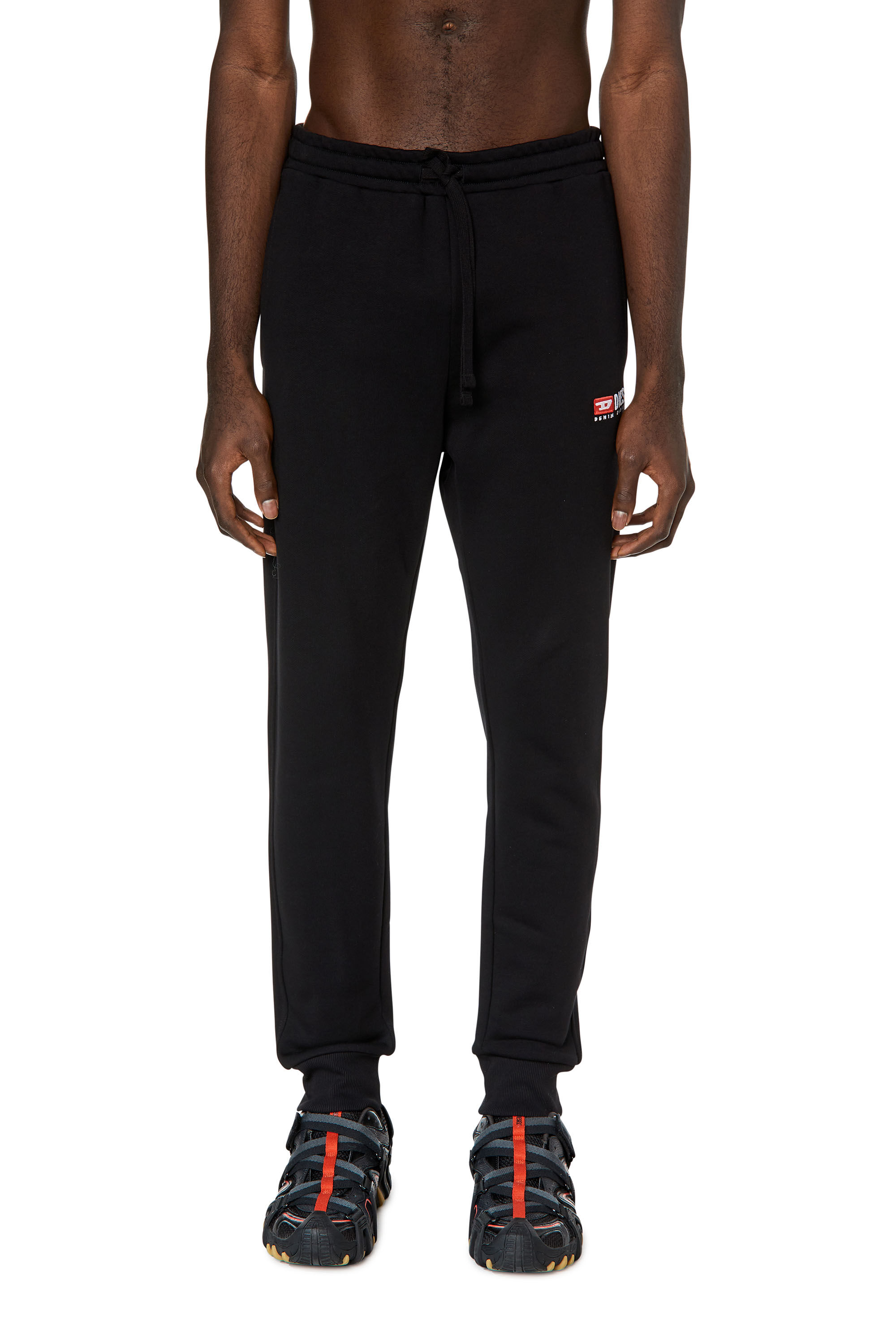 Diesel - P-TARY-DIV, Man Track pants with embroidered logo in Black - Image 3