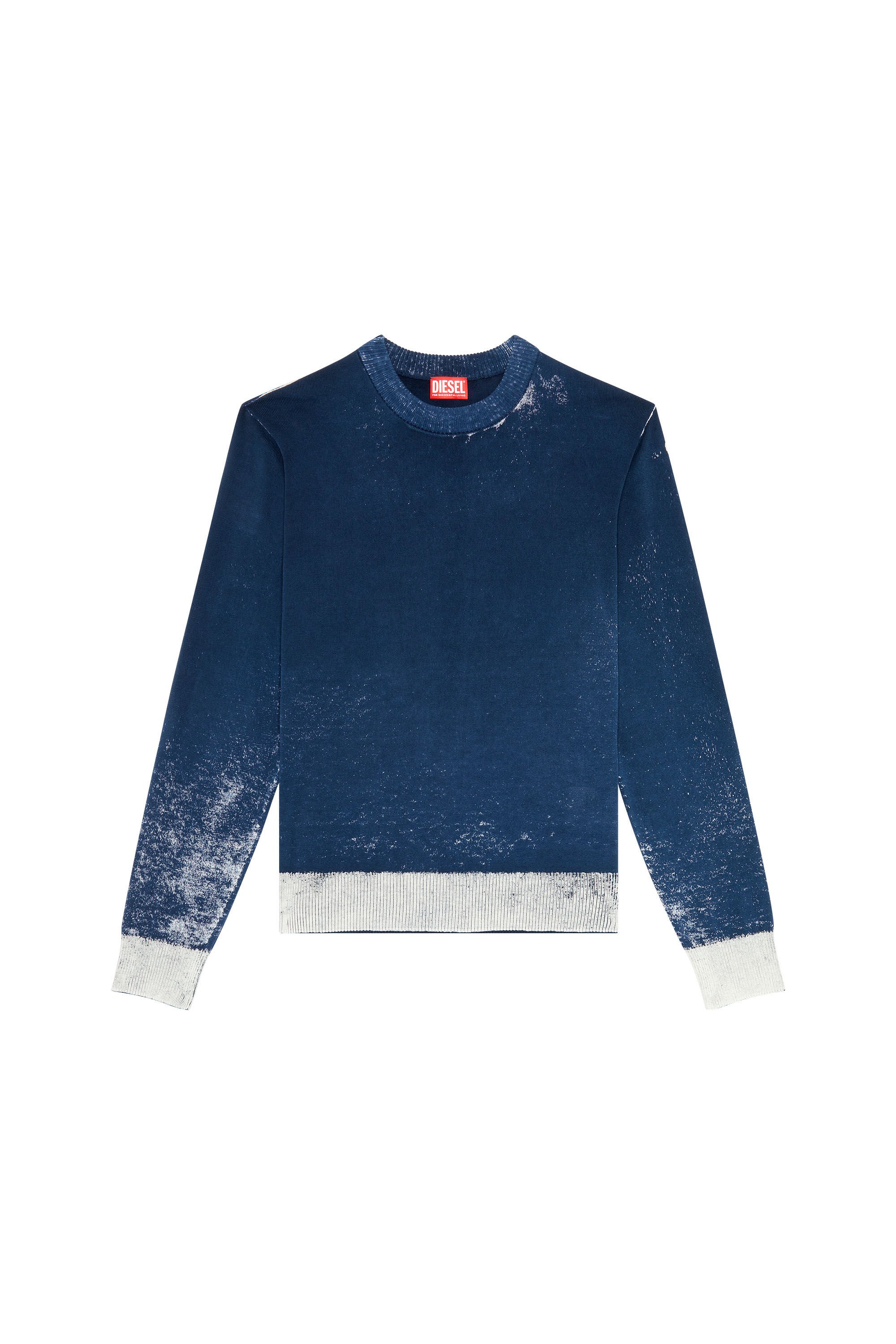 Diesel - K-LARENCE-B, Man Reverse-print cotton jumper in Blue - Image 2