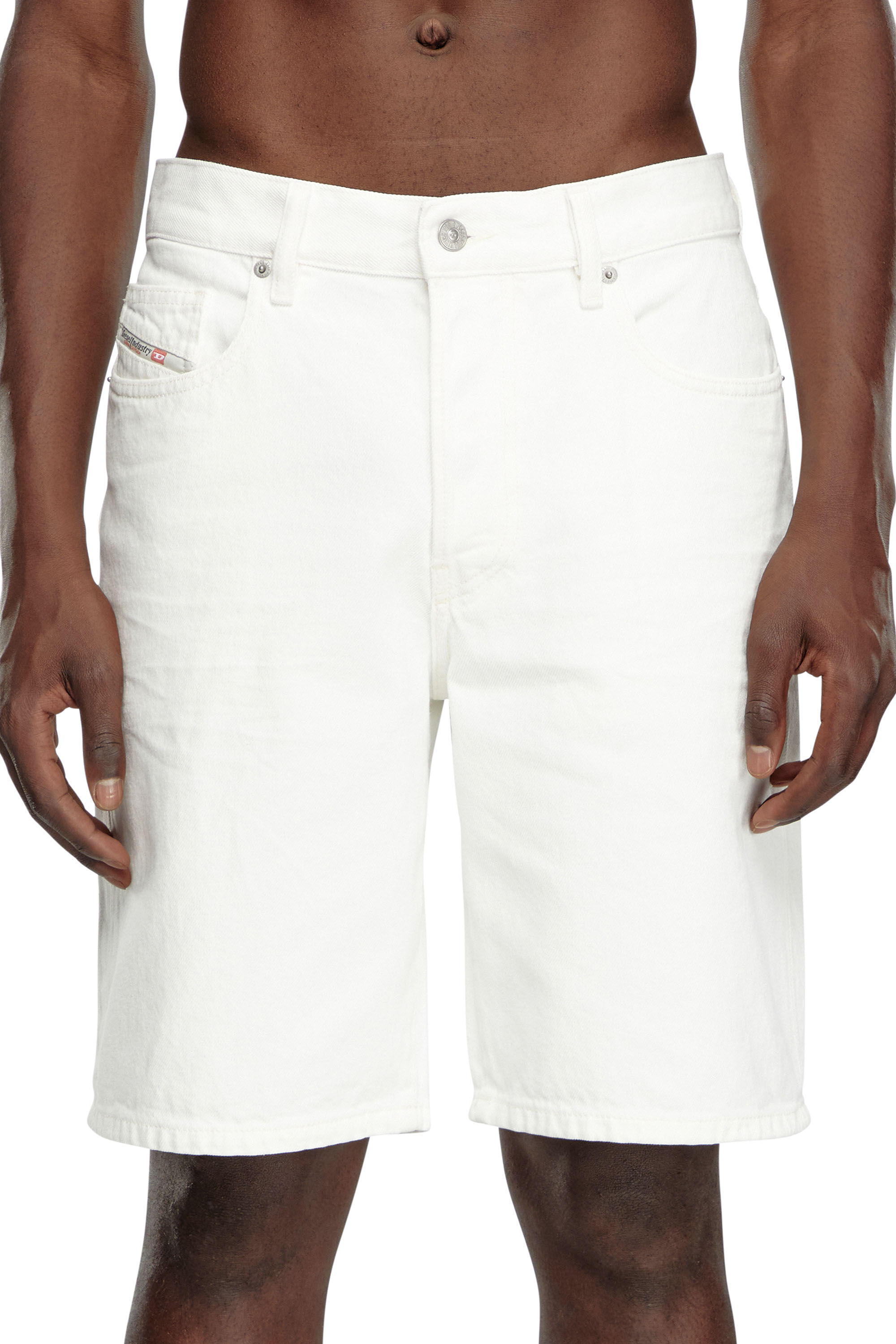 Diesel - REGULAR-SHORT, Man Denim shorts in White - Image 5