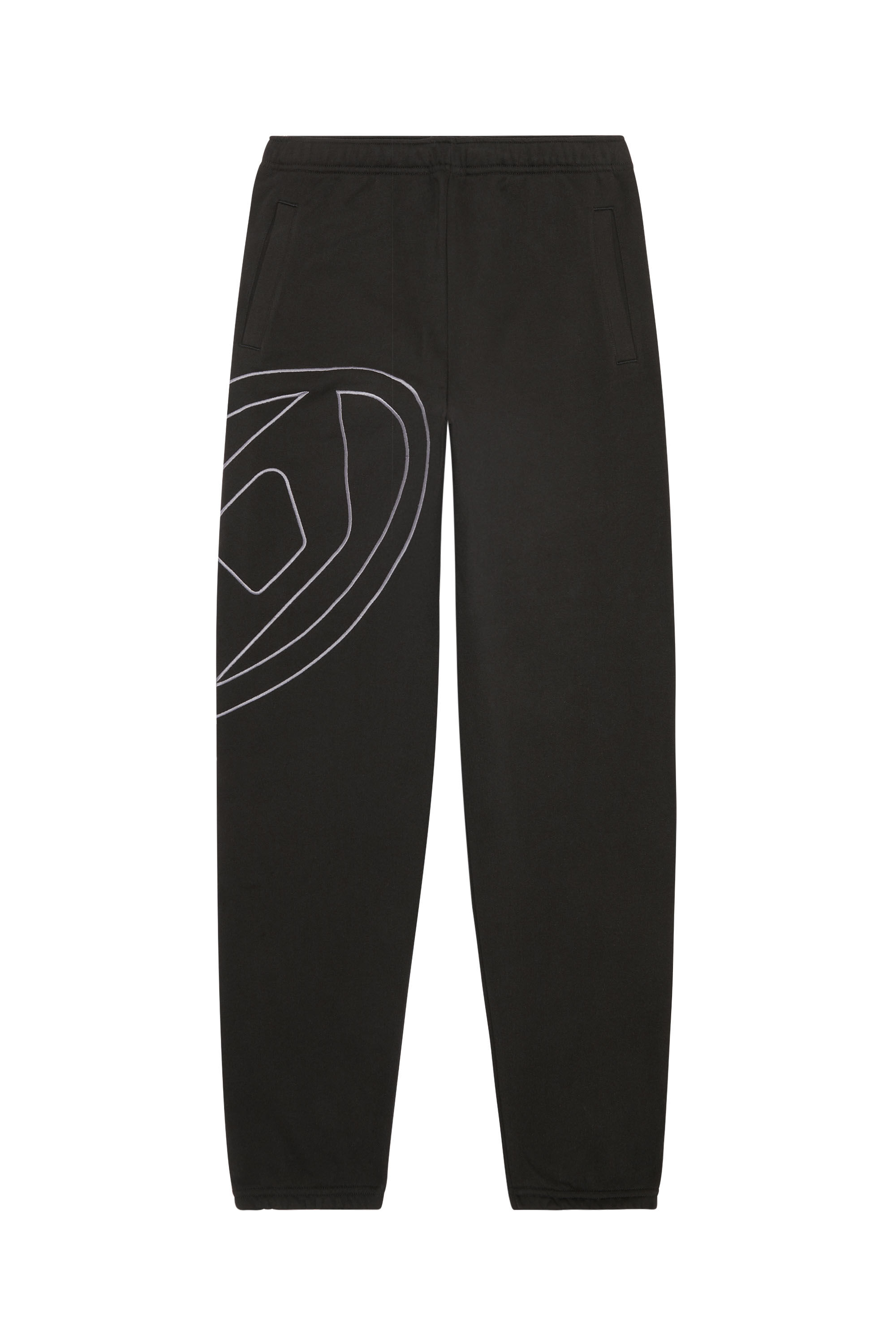 Diesel - P-MARKY-MEGOVAL, Man Sweatpants with maxi D logo in Black - Image 2