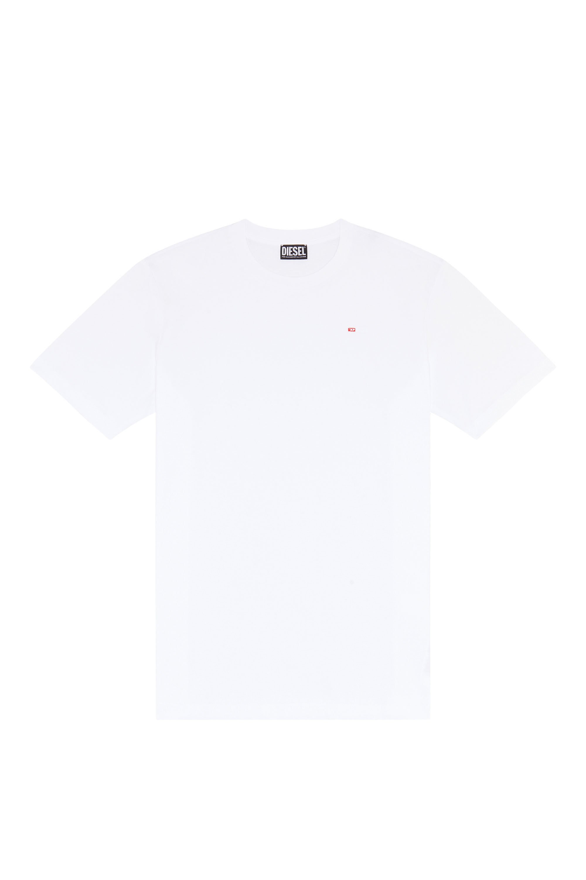 Diesel - T-JUST-MICRODIV, Man T-shirt with micro-embroidered logo in White - Image 2