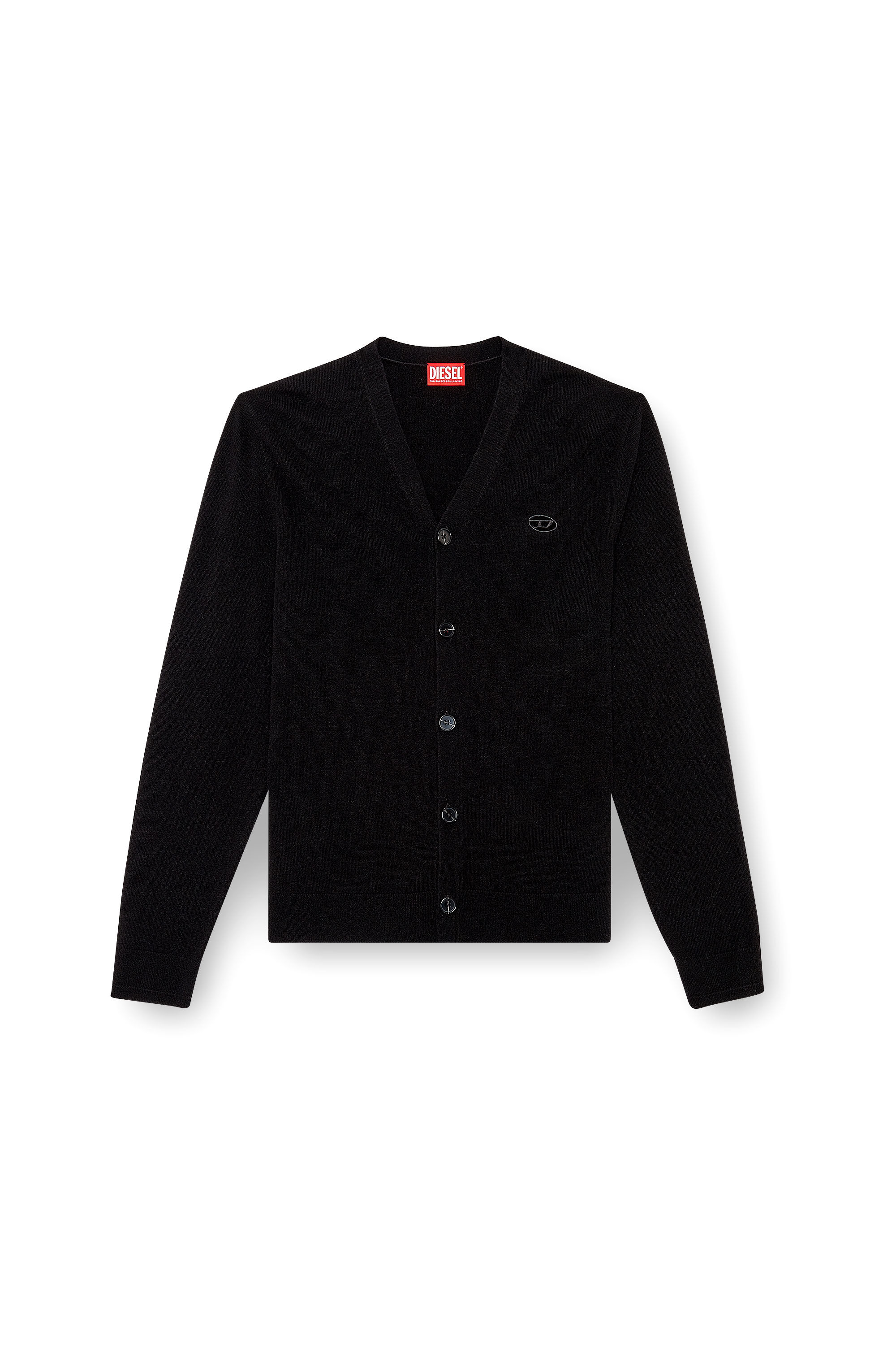 Diesel - K-ZANNIS, Man Wool and cashmere cardigan in Black - Image 2