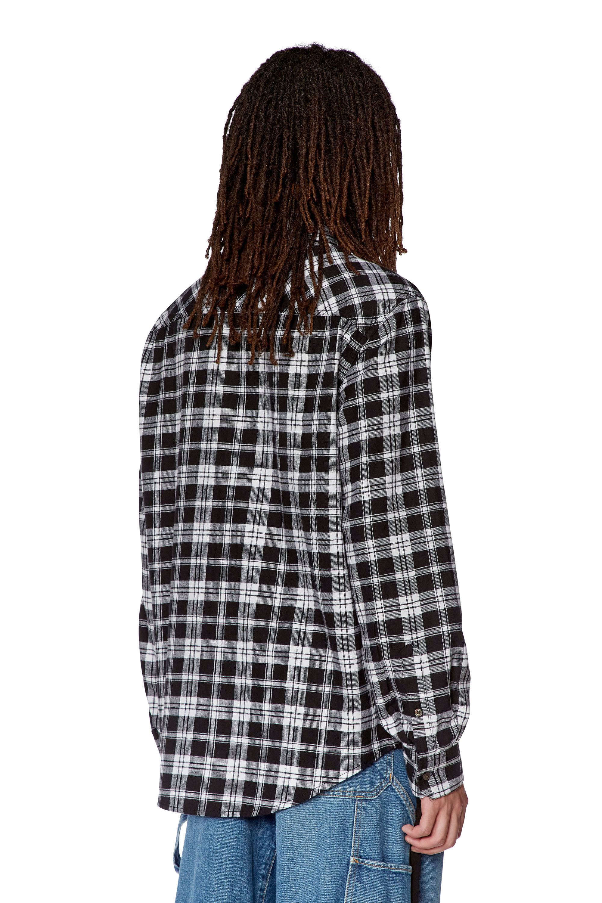 Diesel - S-UMBE-CHECK-NW, Man Shirt in checked flannel in Multicolor - Image 4
