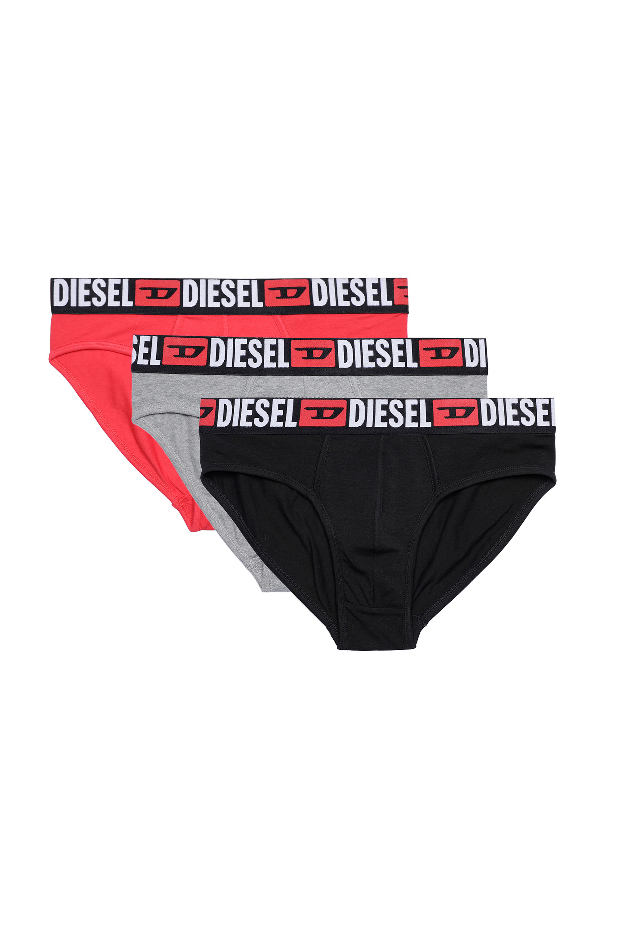 Diesel - UMBR-ANDRETHREEPACK, Man Three-pack of solid-colour briefs in Multicolor - Image 2