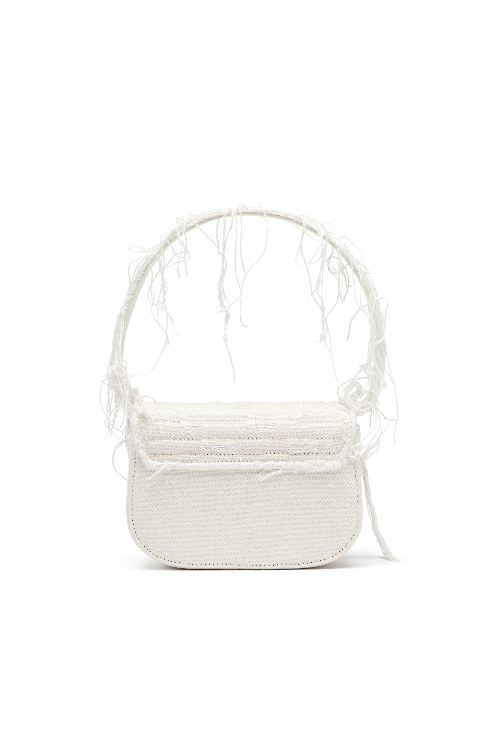 バッグ・カバンその他 DIESEL Woman Mini bag White X08396P4728 T1003 Women's 1DR-Iconic shoulder bag in canvas and leather