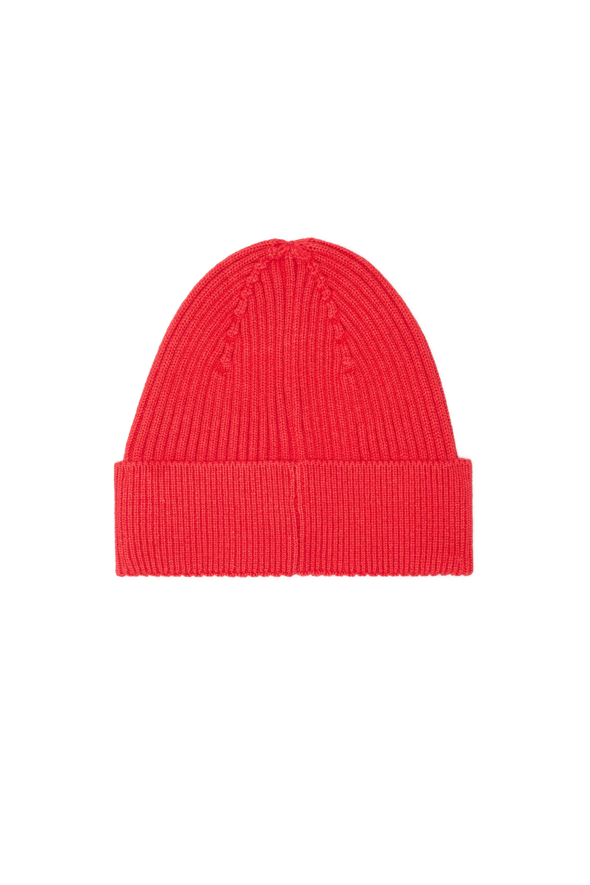 Diesel - K-CODER-H 2X2, Unisex Ribbed beanie with logo patch in Red - Image 2