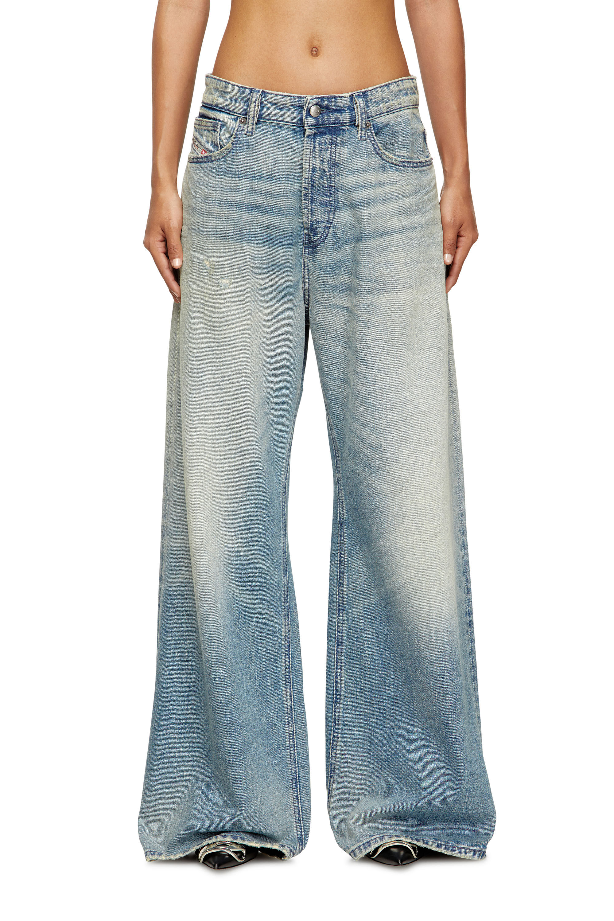Diesel - Woman's Relaxed Jeans 1996 D-Sire 0DBEC, Light Blue - 3