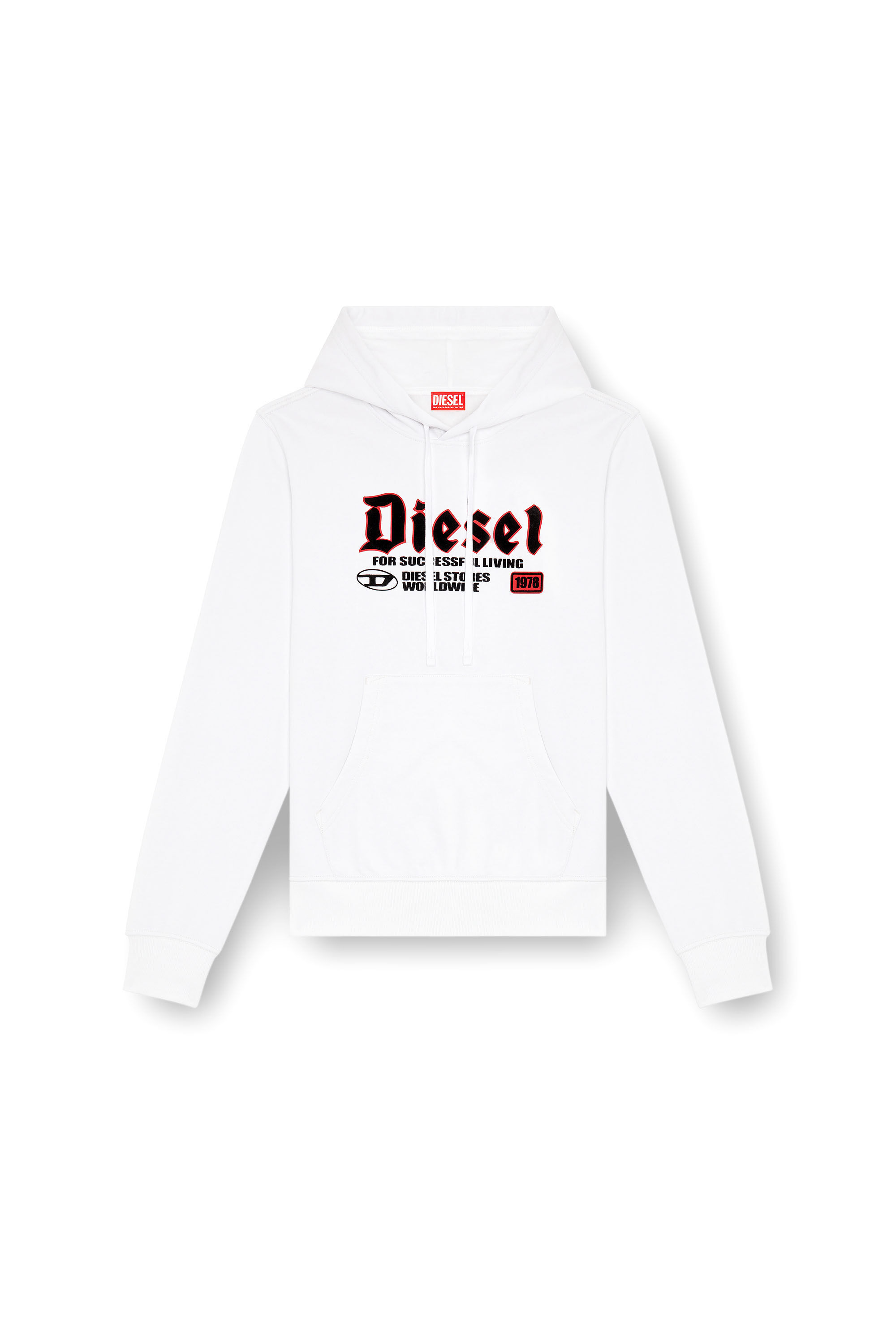 Diesel white hoodie sale