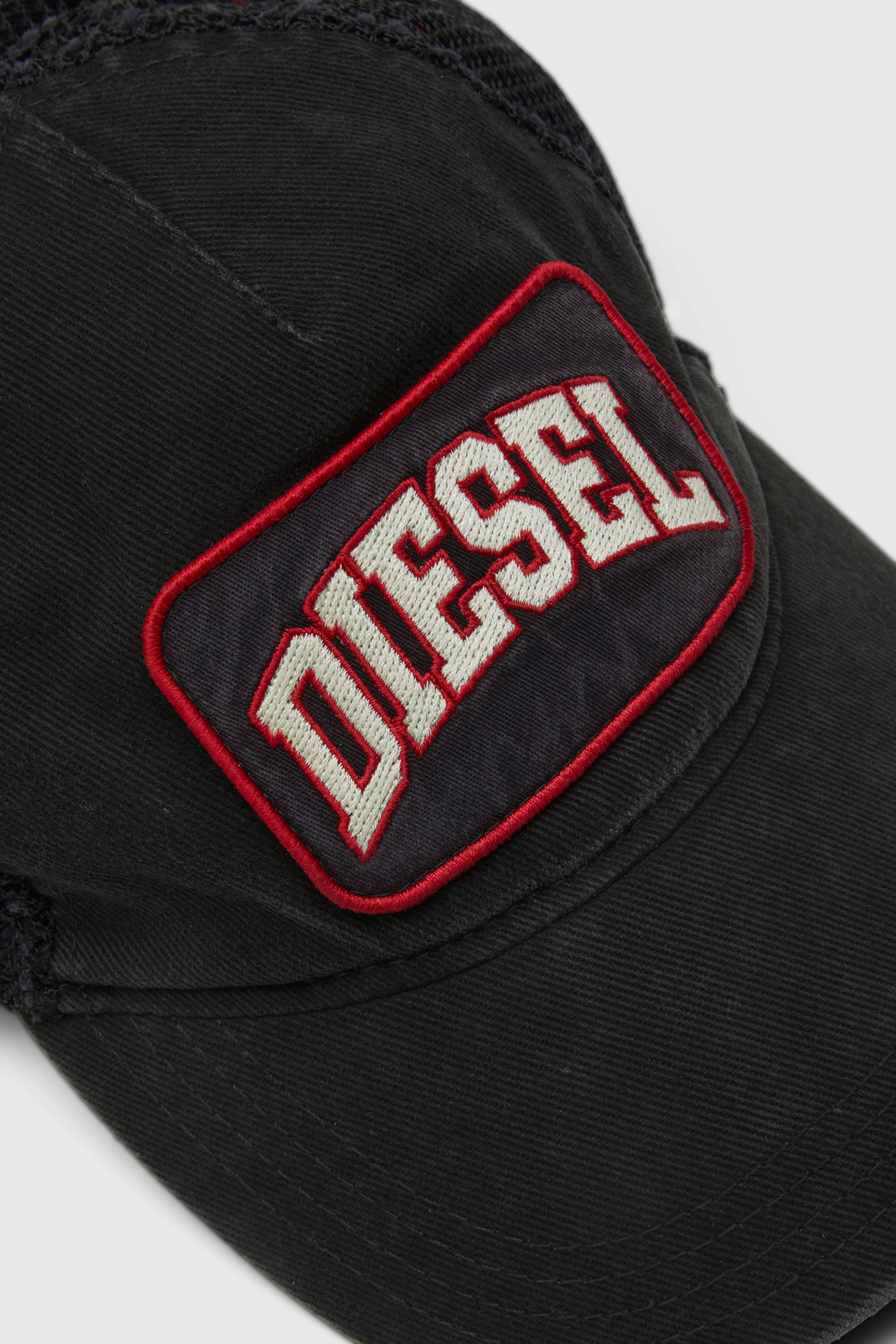 Diesel - C-MESHY, Man's Baseball cap with fishnet mesh in Black - 3