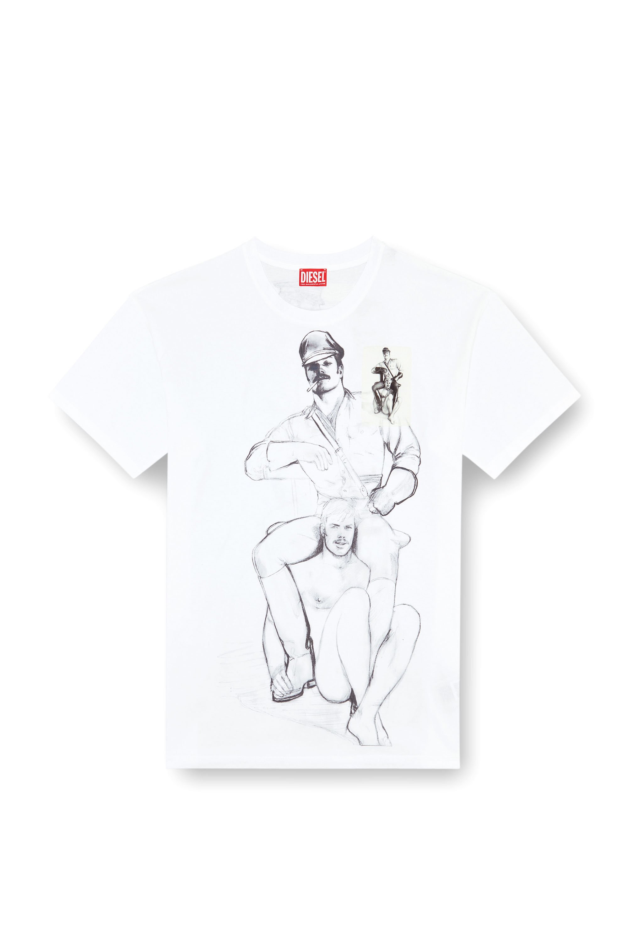 Diesel - PR-T-BOXT-TOF, Unisex T-shirt with prints and patches in White - Image 2