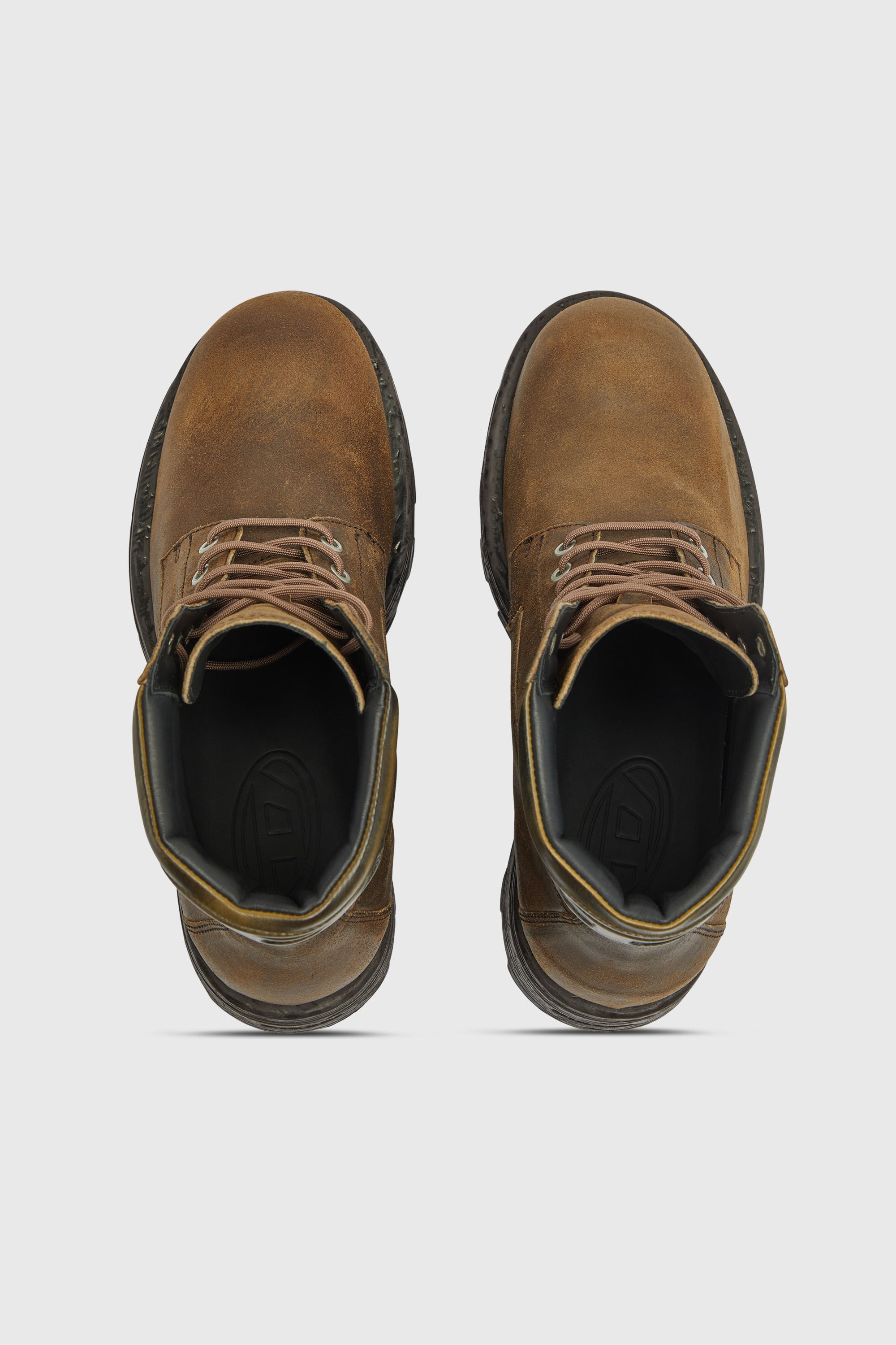 Diesel - D-HAMMER LACE UP, Man's D-Hammer-Combat boots in distressed suede in Brown - 4