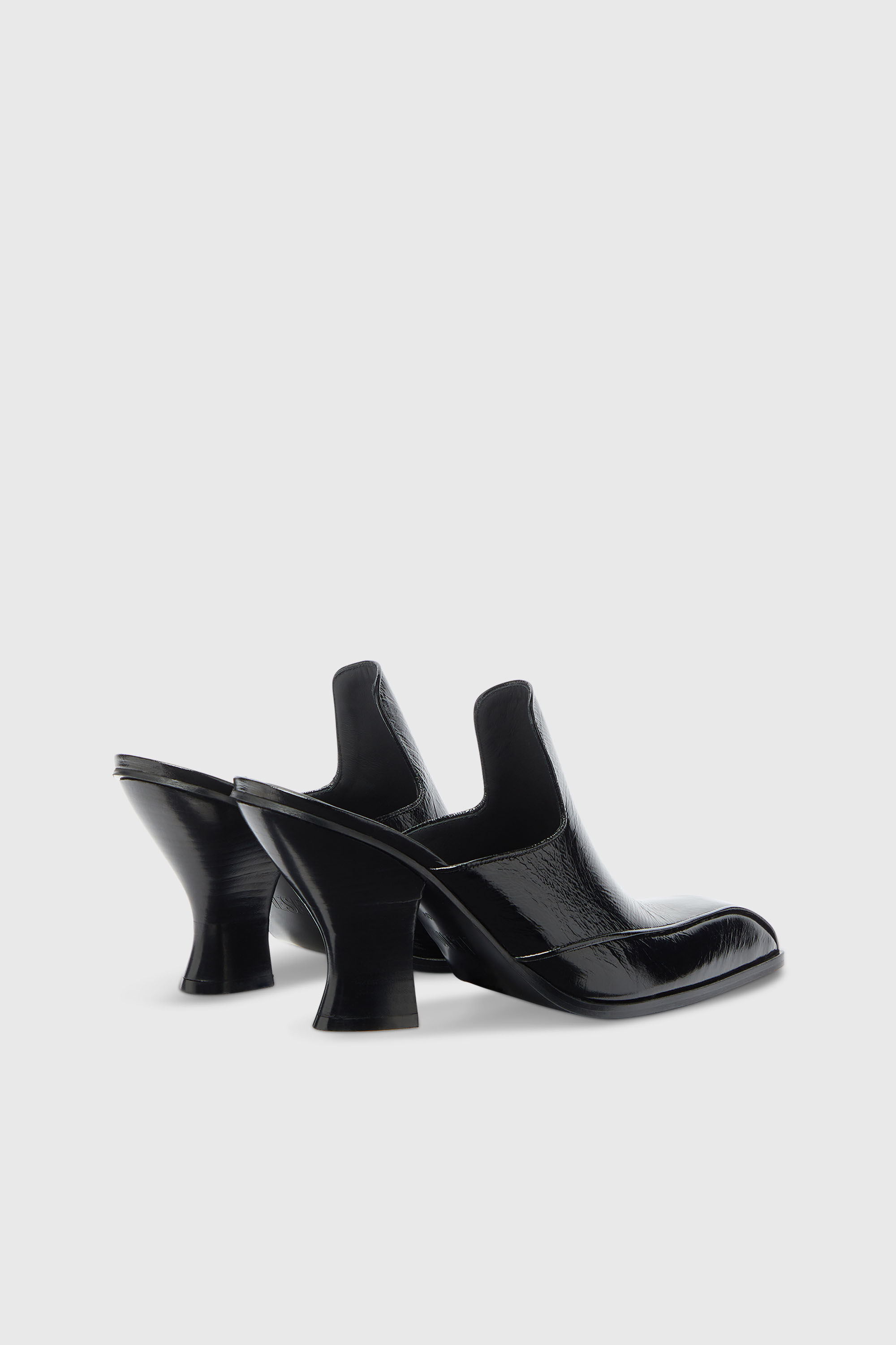 Diesel - D-LUFFY-75-MULE, Woman's D-Luffy - Western-style mules in patent leather in Black - 3