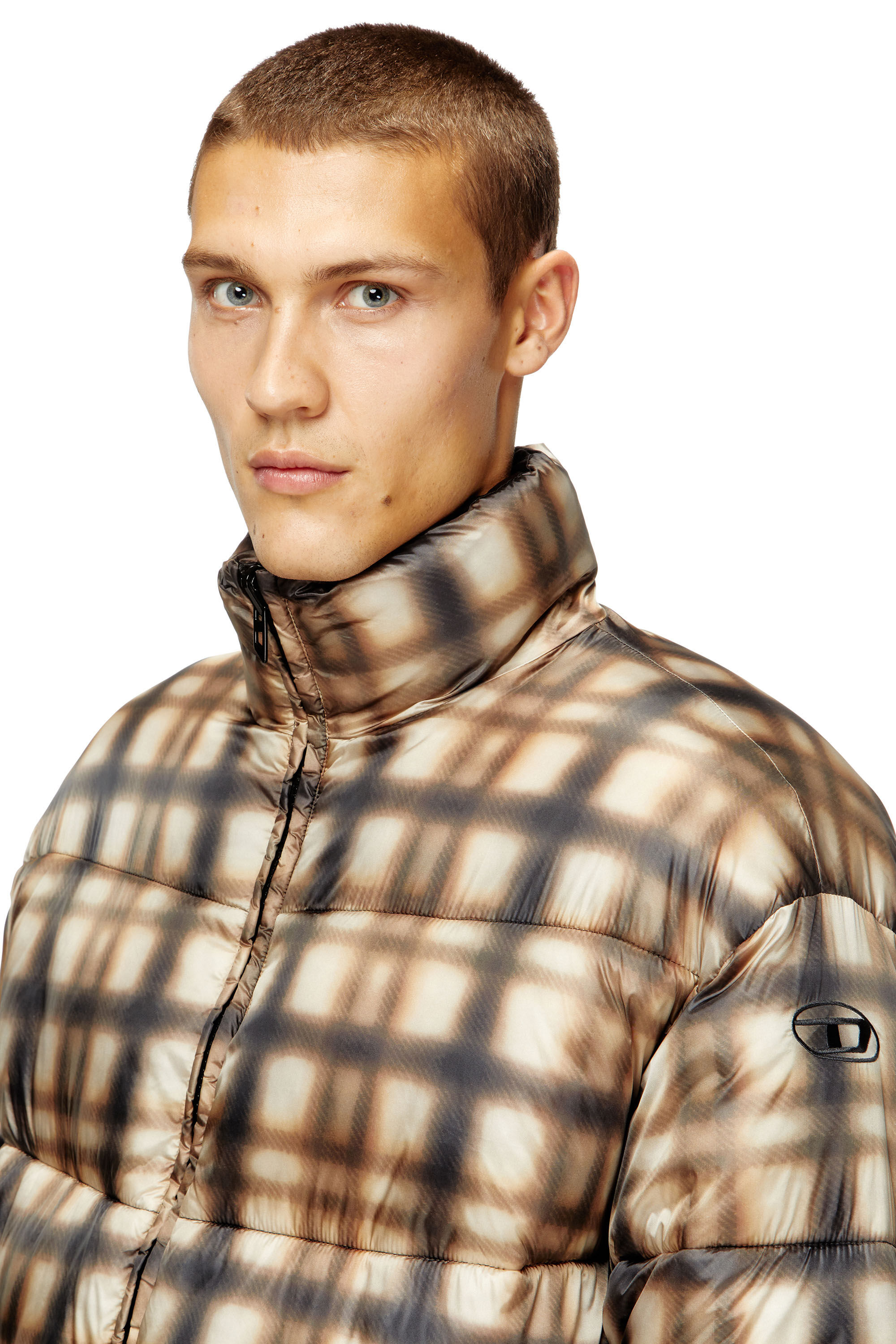 Diesel - W-BOURBON-ENBM, Man's Reversible padded bomber jacket in null - 5