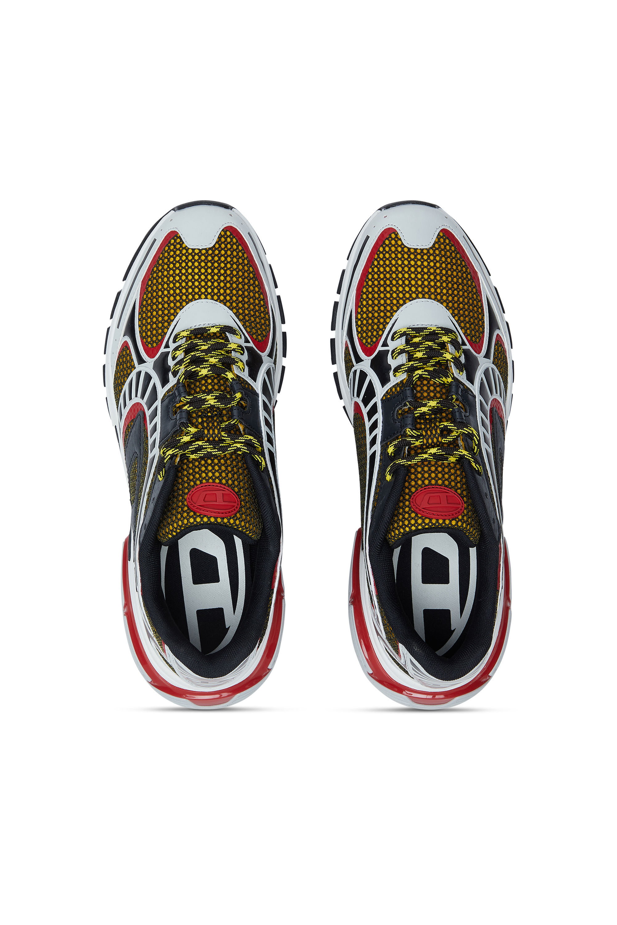 Diesel - S-PRO-V-DENSE LOW, Man's S-Pro-V-Dense-Mesh sneakers with Oval D logo in Red/Black - 4
