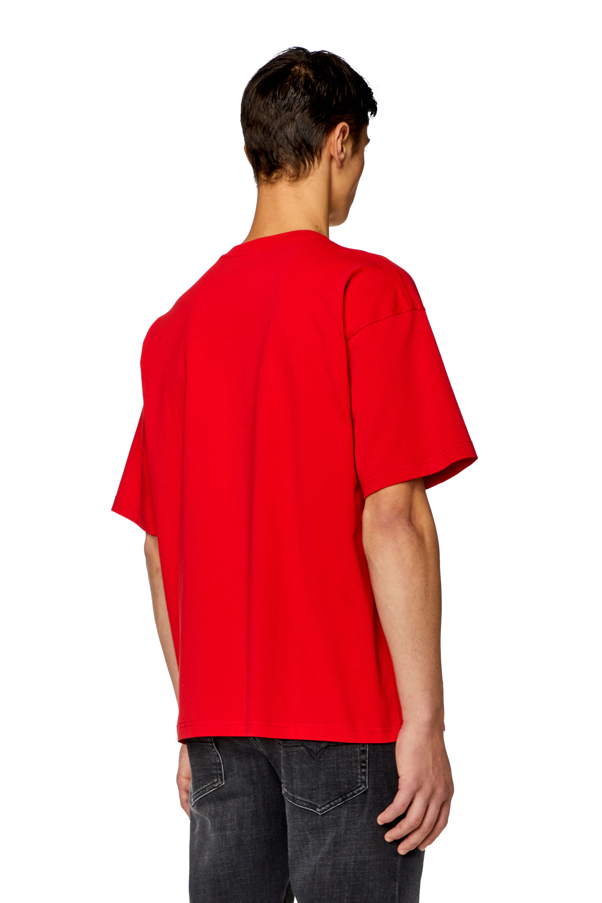 Diesel - T-BOXT, Man T-shirt with layered logos in Red - Image 2