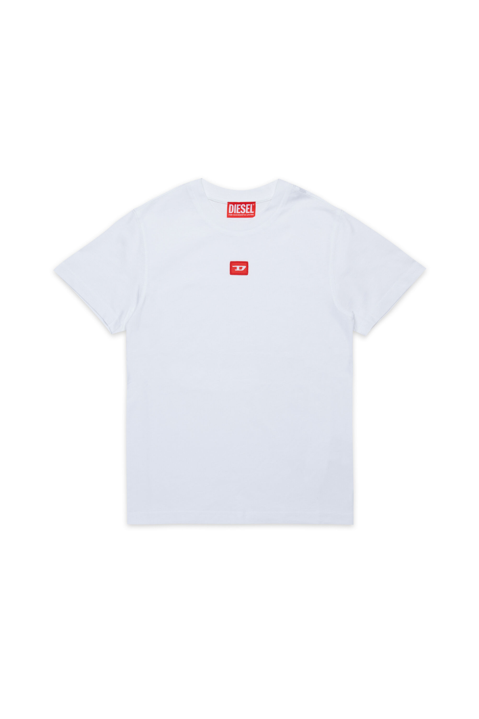 Diesel - TXDIEGO, Man's Cotton T-shirt with patch in White - 1