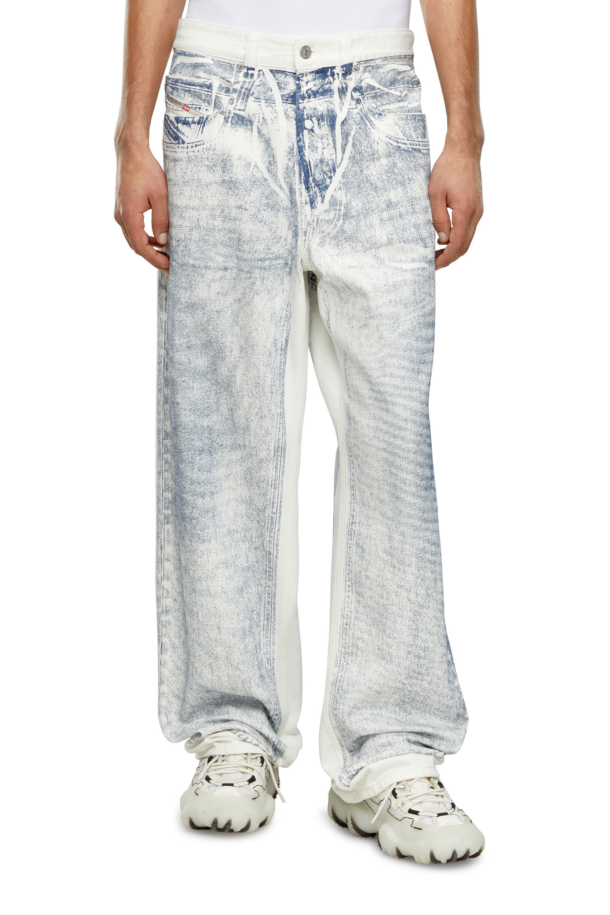 Diesel - Man Straight Jeans 2001 D-Macro 09I73, White - Image 3