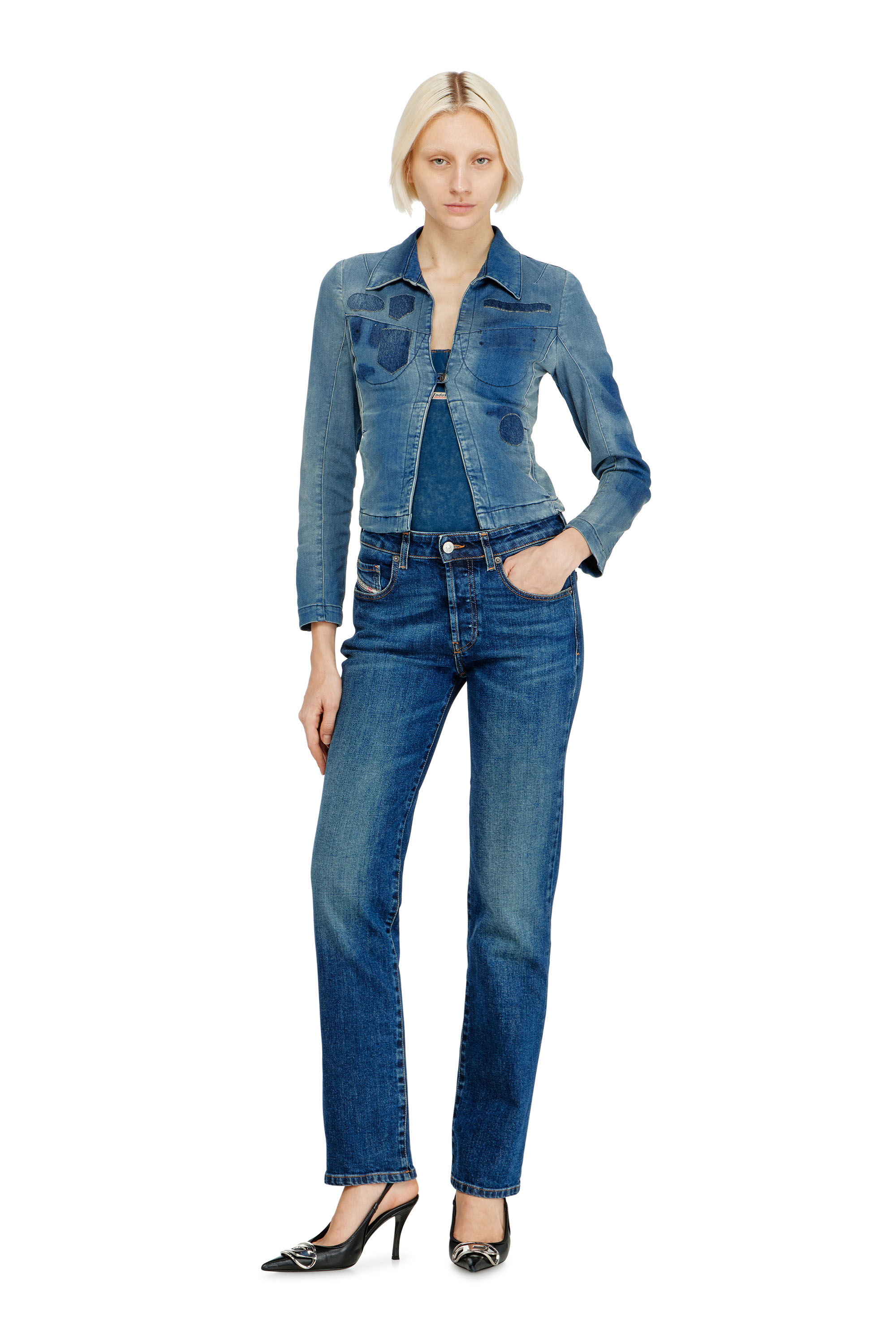Diesel - Woman's Regular Jeans 1989 D-Mine 09I28, Dark Blue - 1