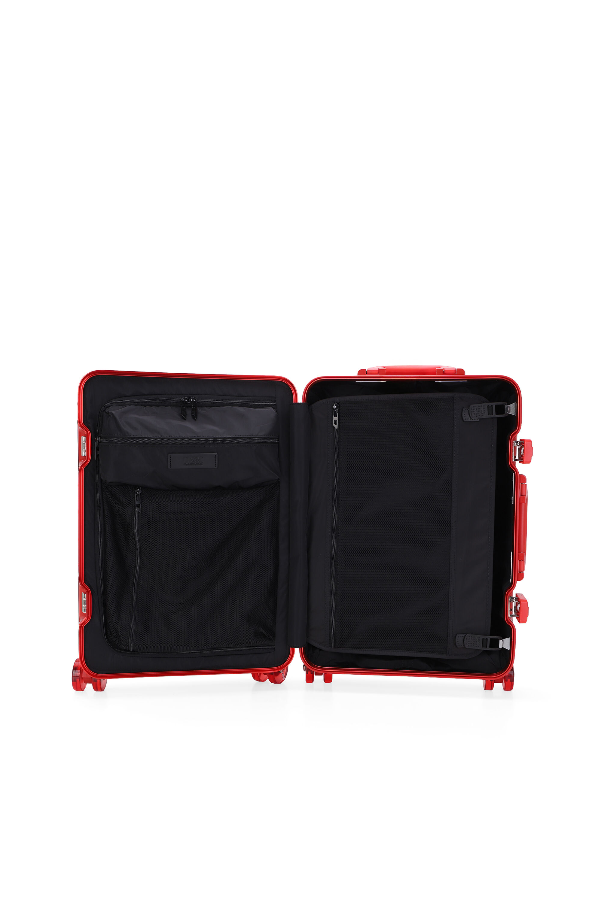 Diesel - DIESEL ALUMINUM TROLLEY- DSL002, Unisex's Aluminum suitcase size S in Red - 3