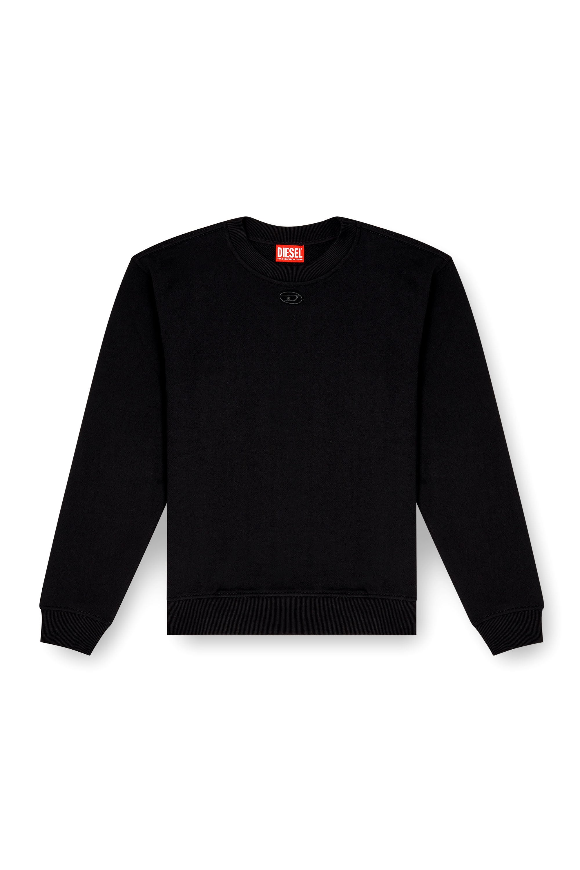 Diesel - F-NORMY-OD, Woman's Cotton sweatshirt with Oval D embroidery in Black - 2