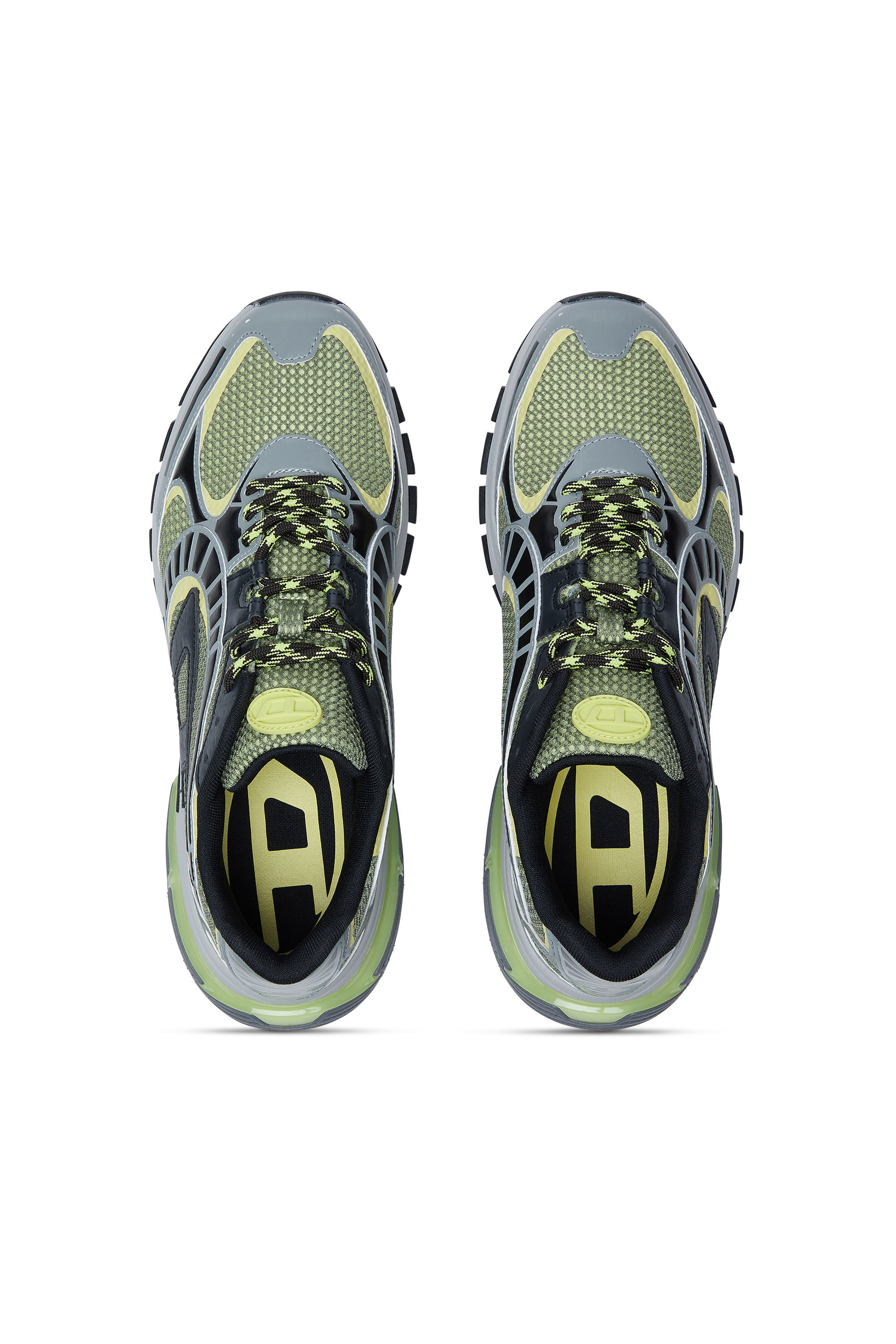 Diesel - S-PRO-V-DENSE LOW, Man's S-Pro-V-Dense-Mesh sneakers with Oval D logo in Grey/Green - 4