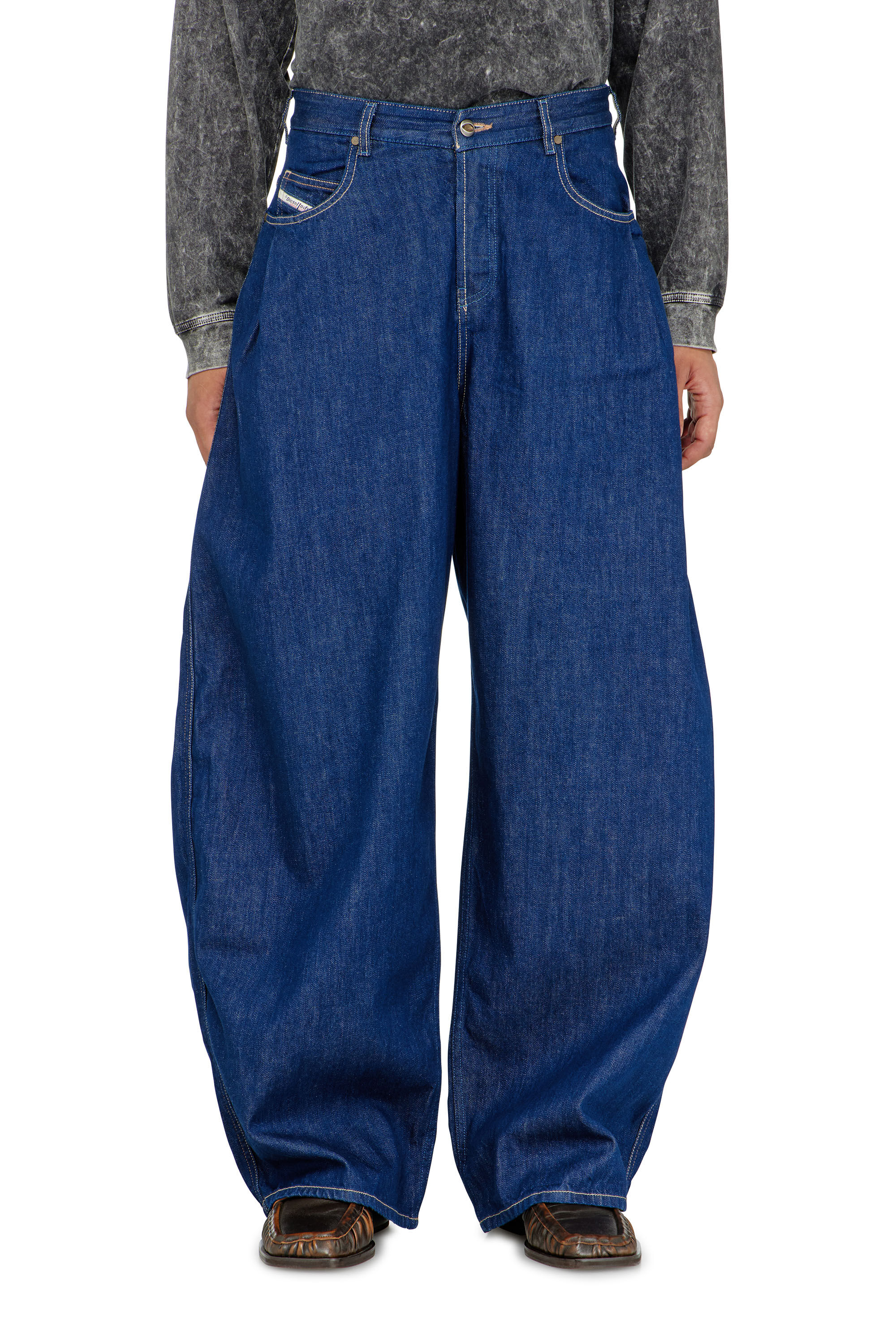 Diesel - Woman's Relaxed Jeans 1987 D-Khelz 09Q09, Dark Blue - 6