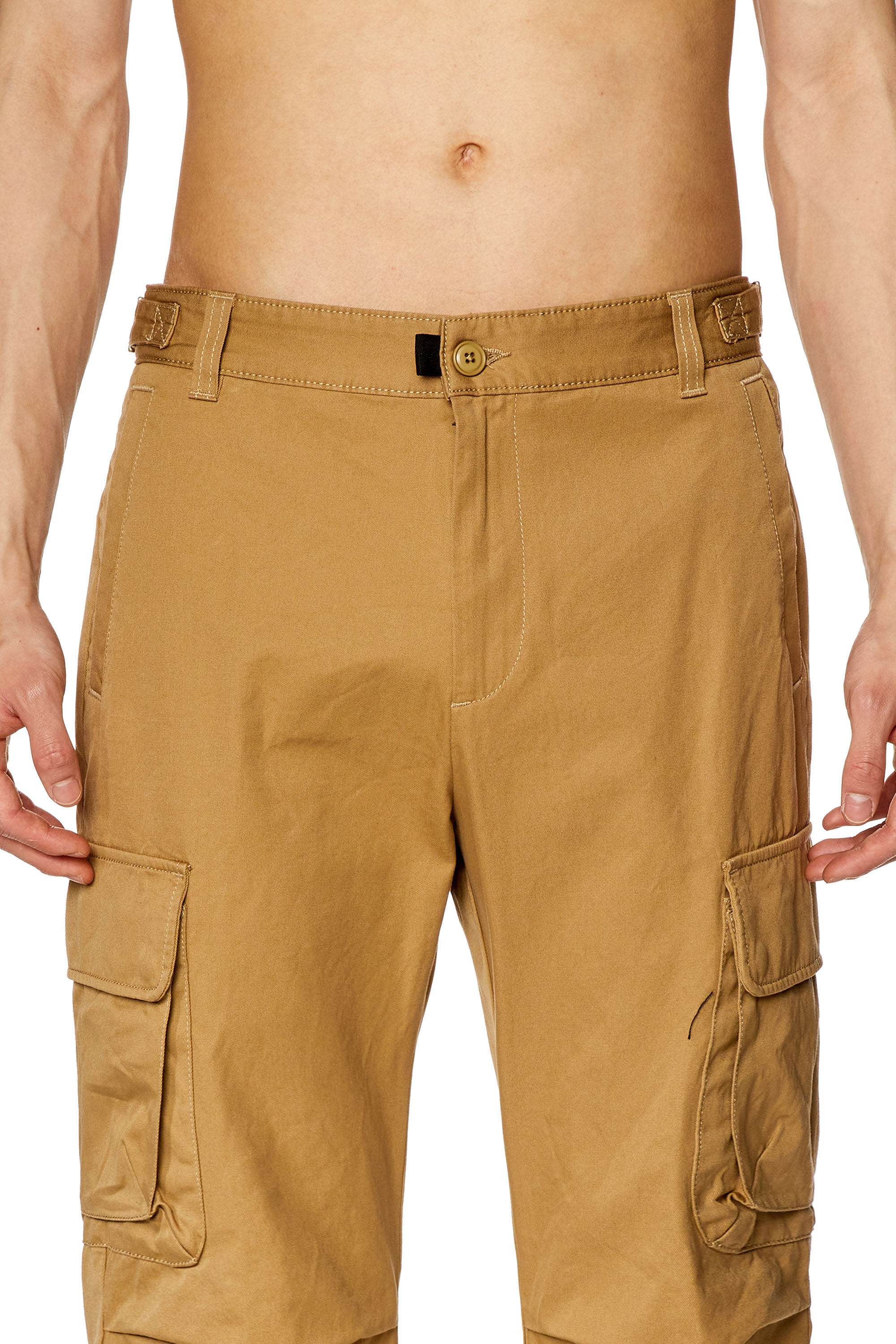 Diesel - P-ARGYM, Man Twill cargo pants in organic cotton in Brown - Image 5