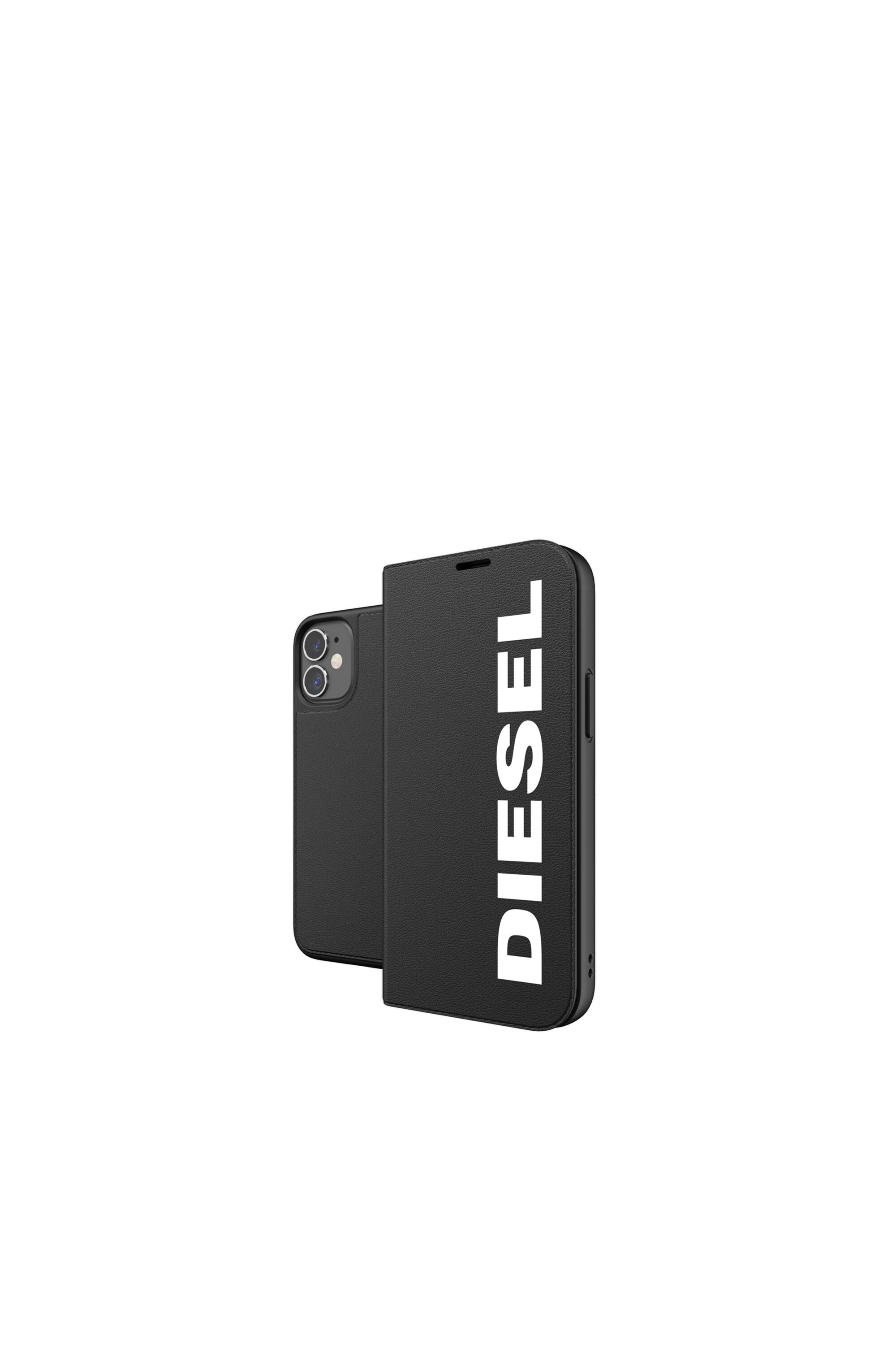 Diesel - 42485 BOOKLET CASE, Unisex Booklet Case Core for iPhone 12 Mini in Black - Image 1