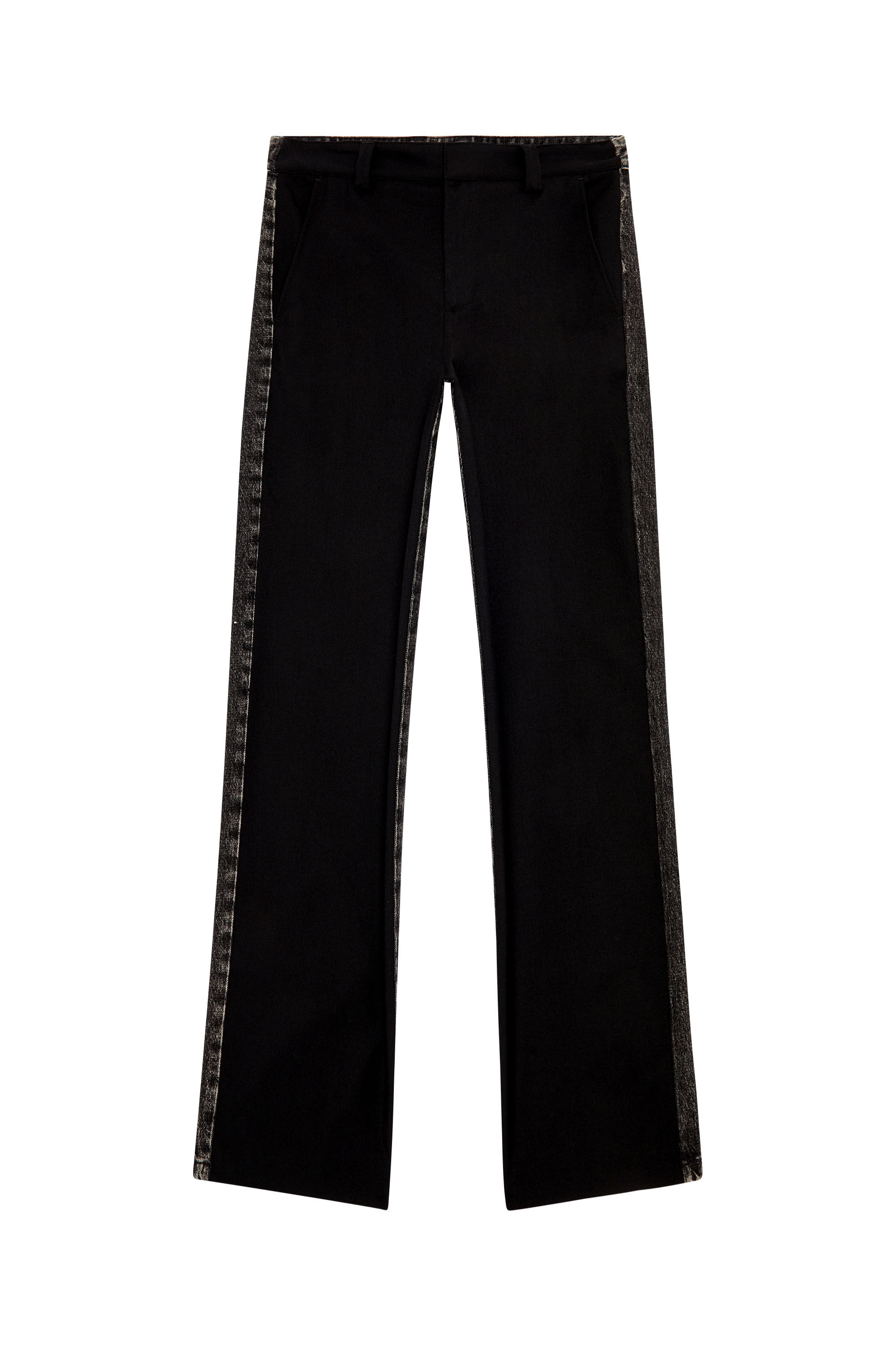 Diesel - P-WIRE-A, Man Hybrid pants in cool wool and denim in Black - Image 2