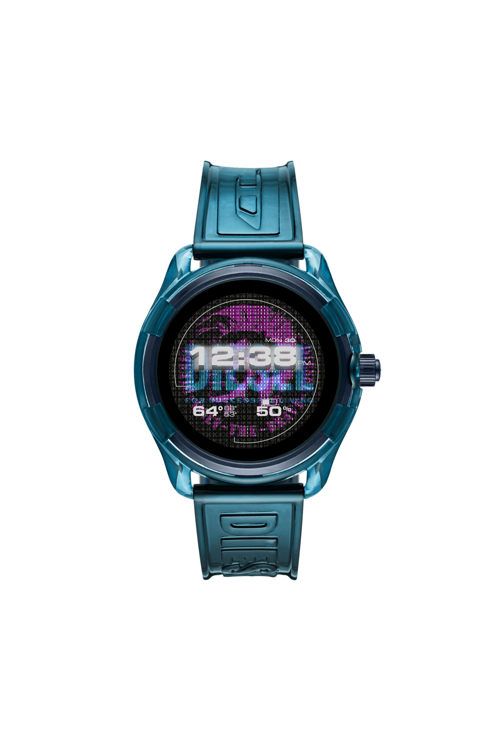 Diesel - DT2020, Man Diesel On Fadelite Smartwatch - Blue Transparent in Blue - Image 1
