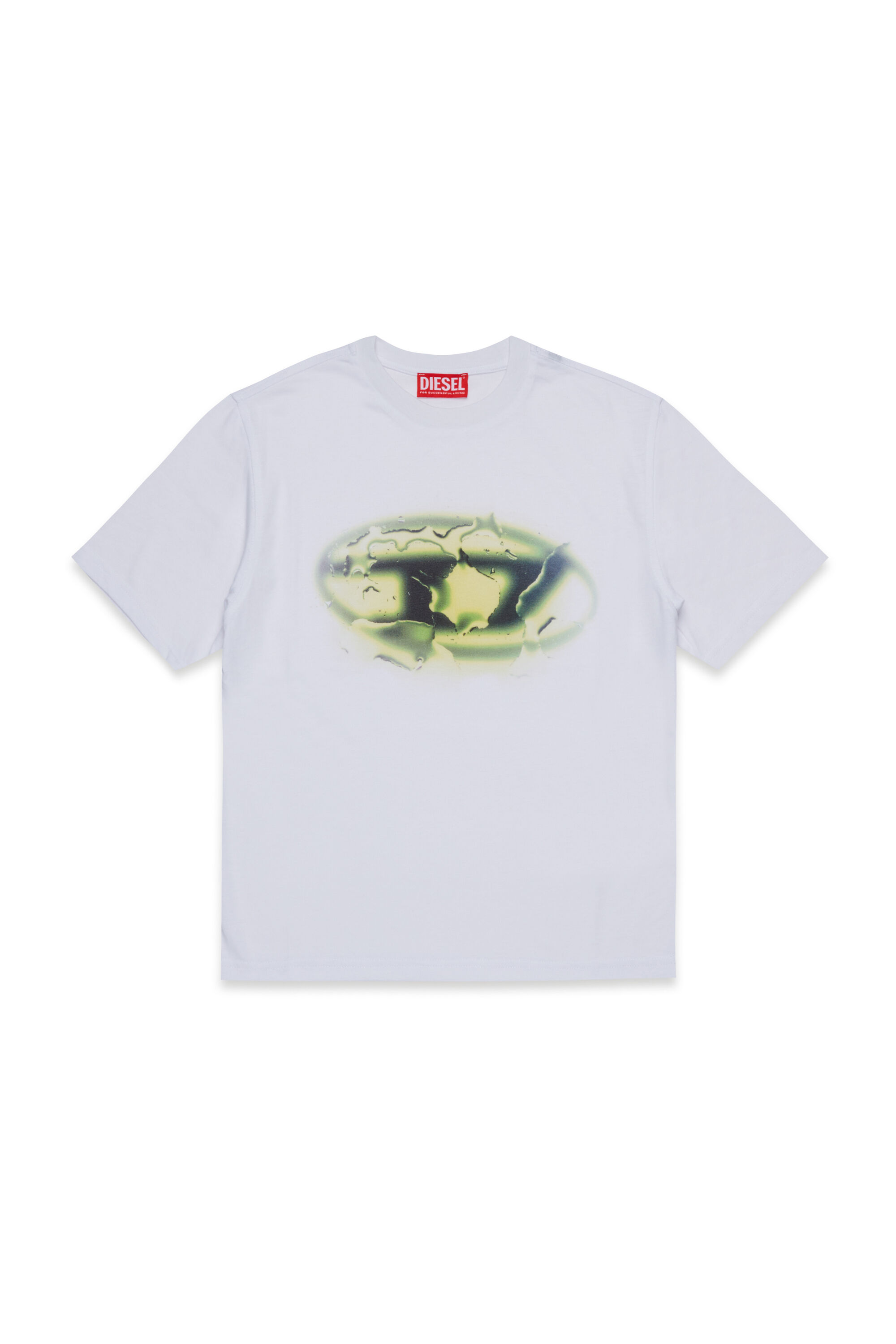 Diesel - TBOXTK3 OVER, Man's Cotton graphic print T-shirt in White - 1