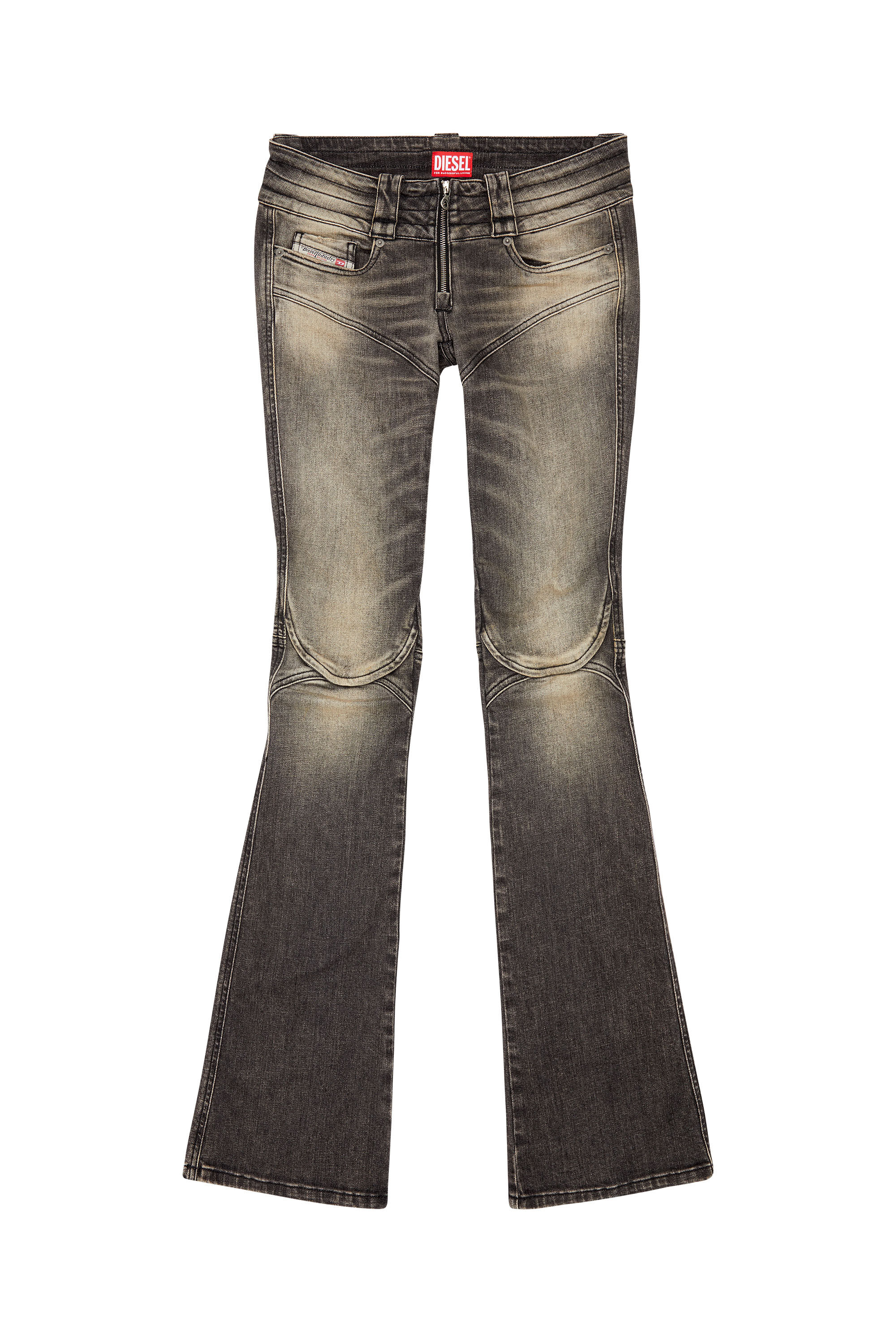 Diesel - Woman Bootcut and Flare Jeans Belthy 0JGAL, Black/Dark grey - Image 2