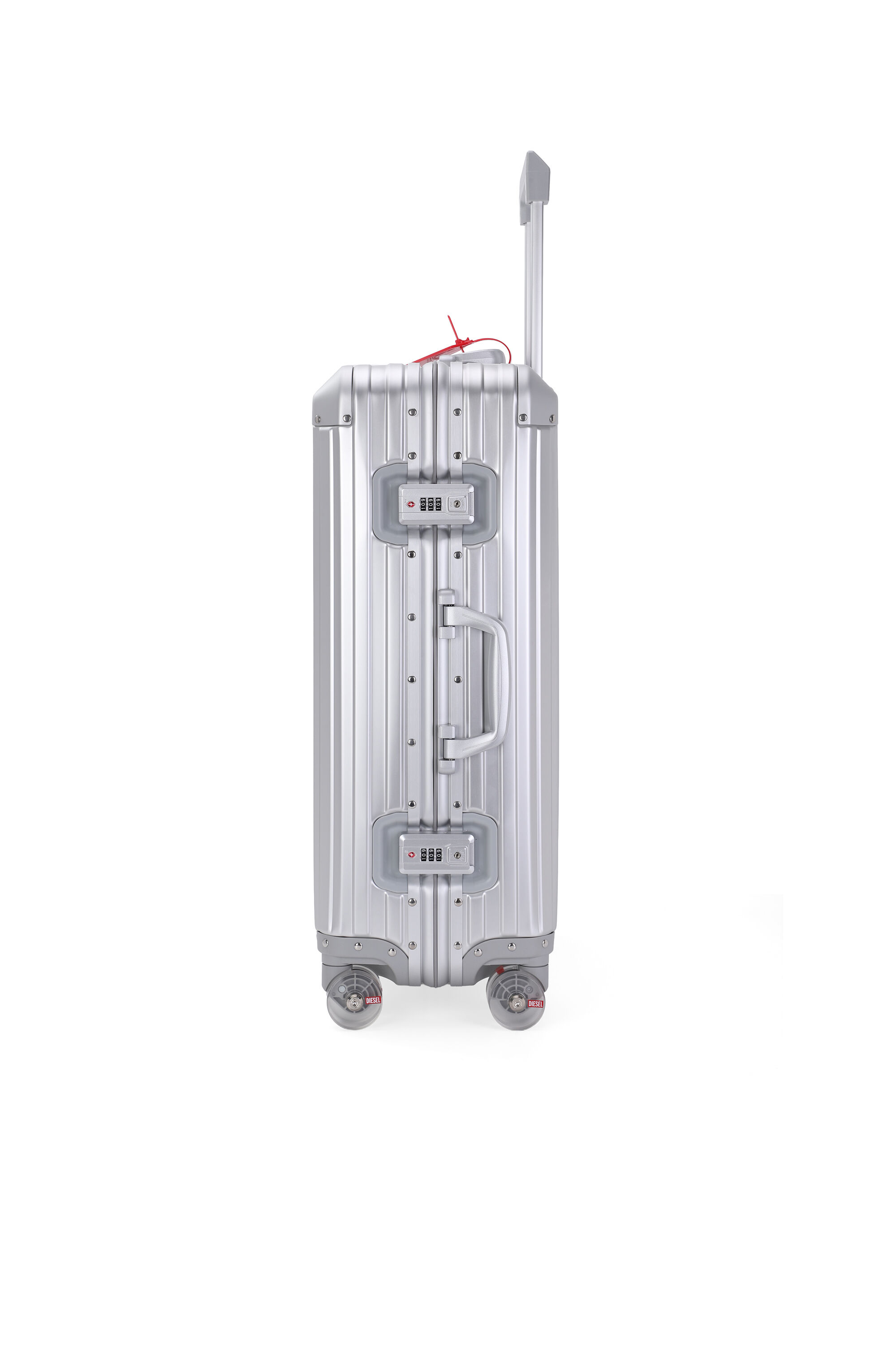 Diesel - DIESEL ALUMINUM TROLLEY- DSL002, Unisex's Aluminum suitcase size M in Silver - 3