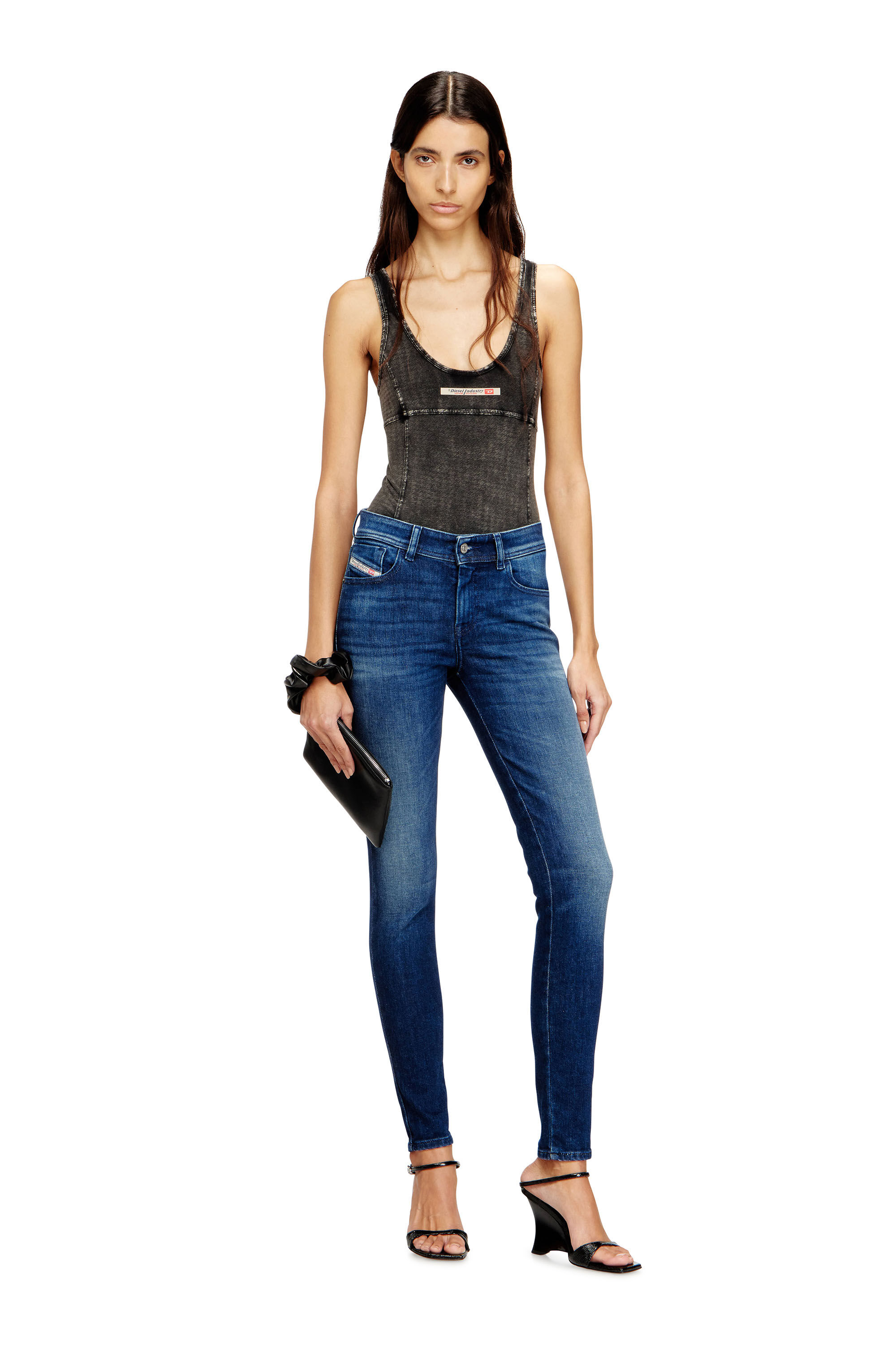 Diesel - Woman's Skinny Jeans 2017 Slandy 09N12, Dark Blue - 1