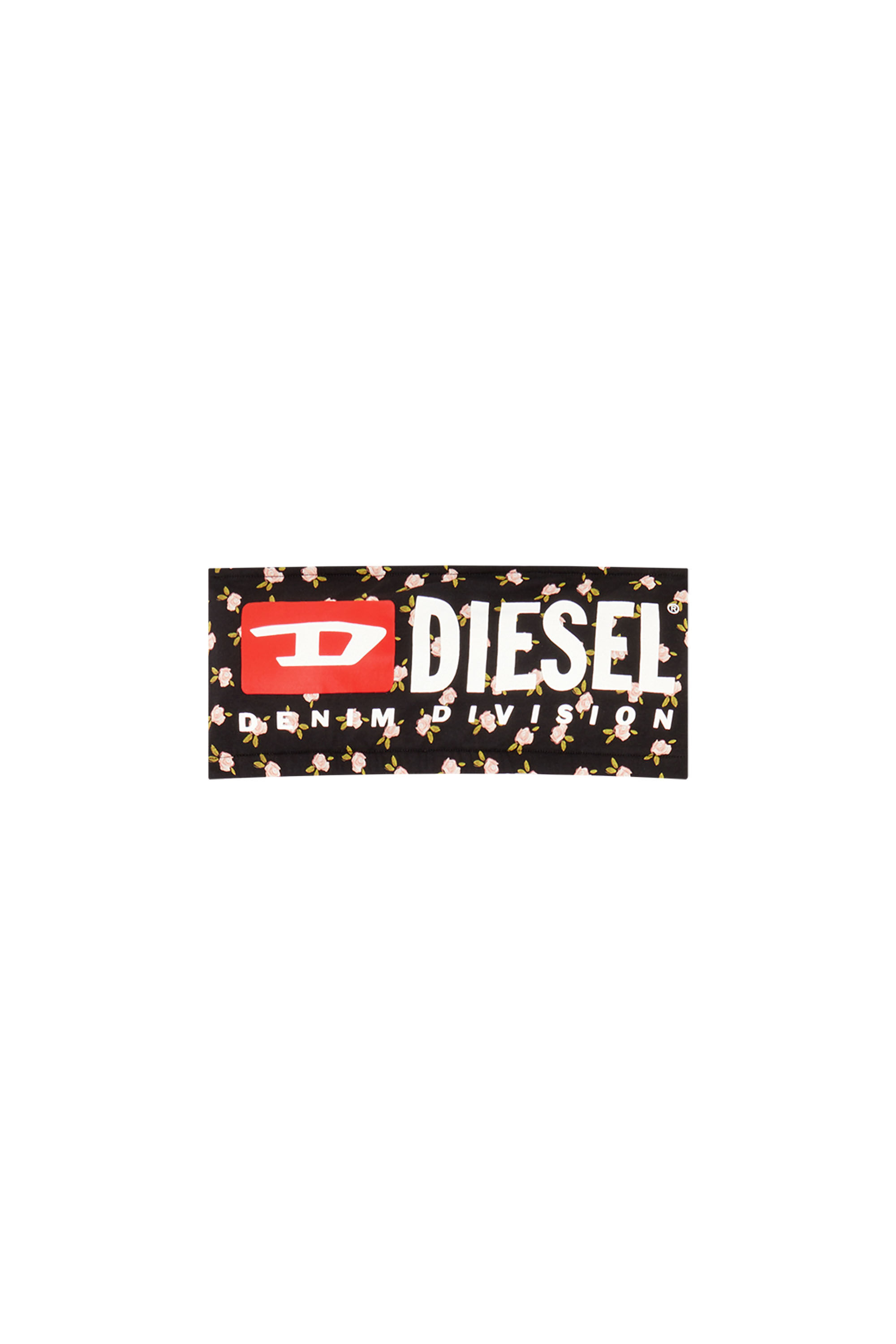 Diesel - MELANIE-C-D-CORE, Woman's Cotton bandeau bra with all-over floral print in Black - 2